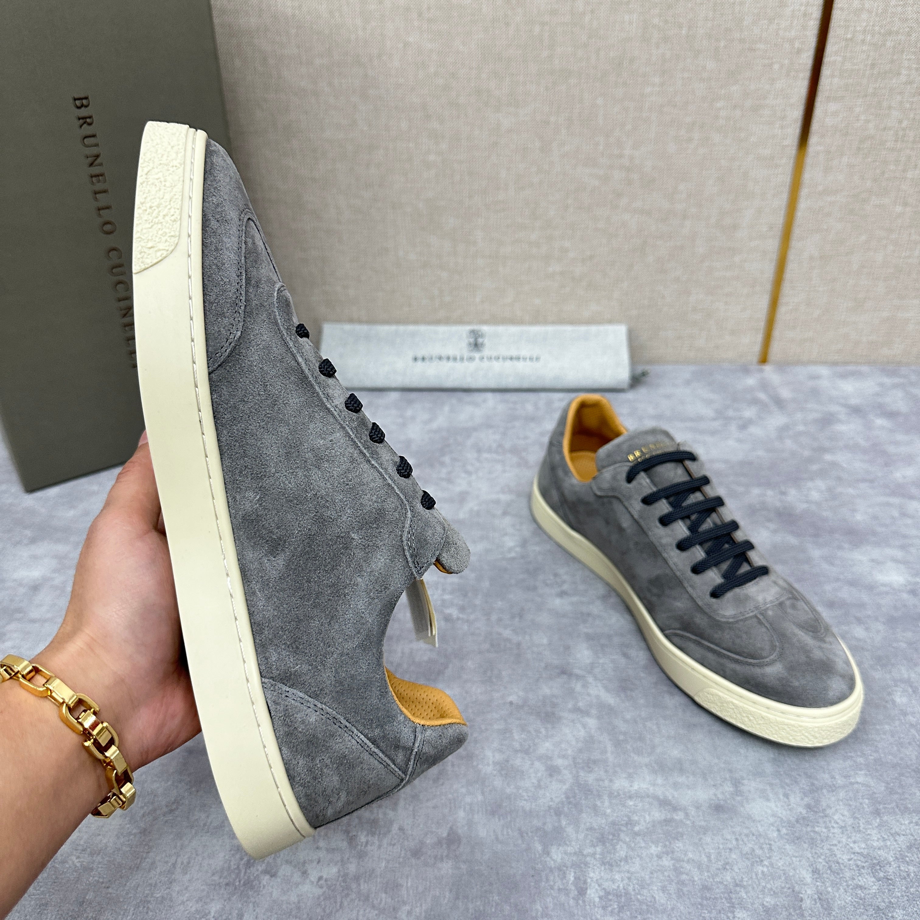 Taupe and Grey Shoes