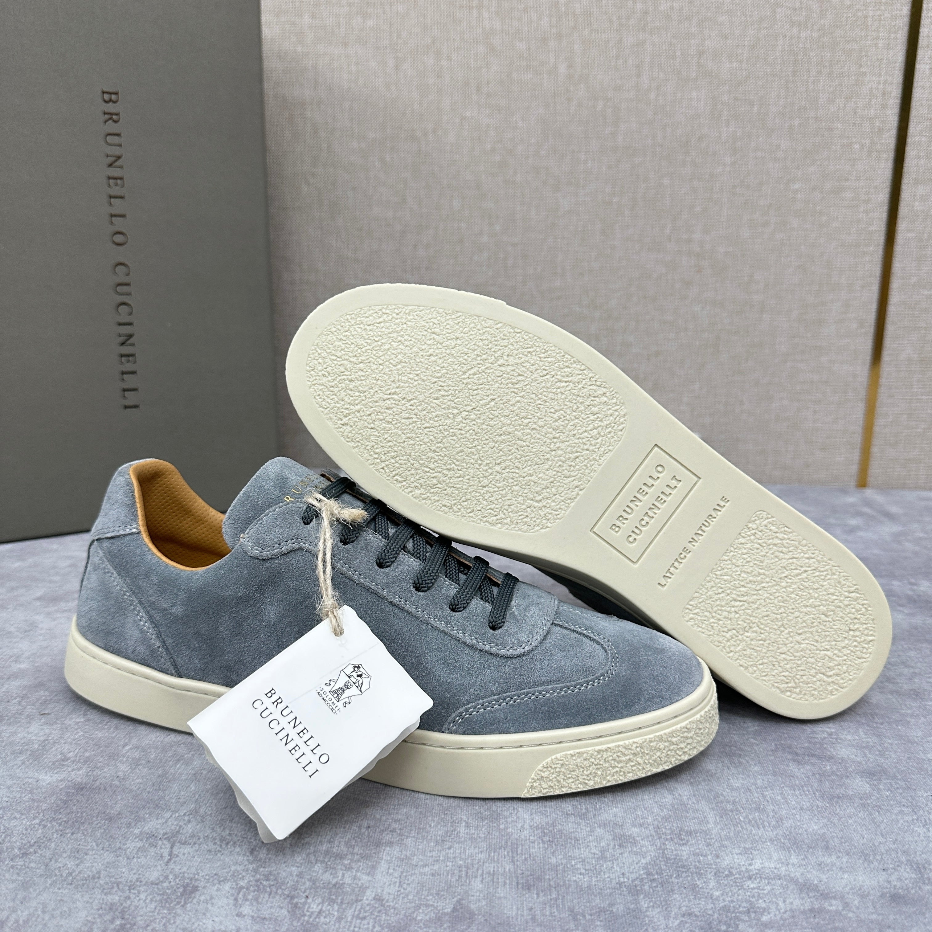 Blue Grey, Tan Brown, Grey, Olive Green, and Dark Brown Shoes - FashionHype.xyz