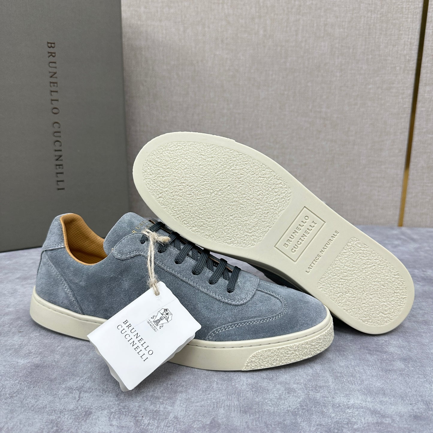 Blue Grey, Tan Brown, Grey, Olive Green, and Dark Brown Shoes