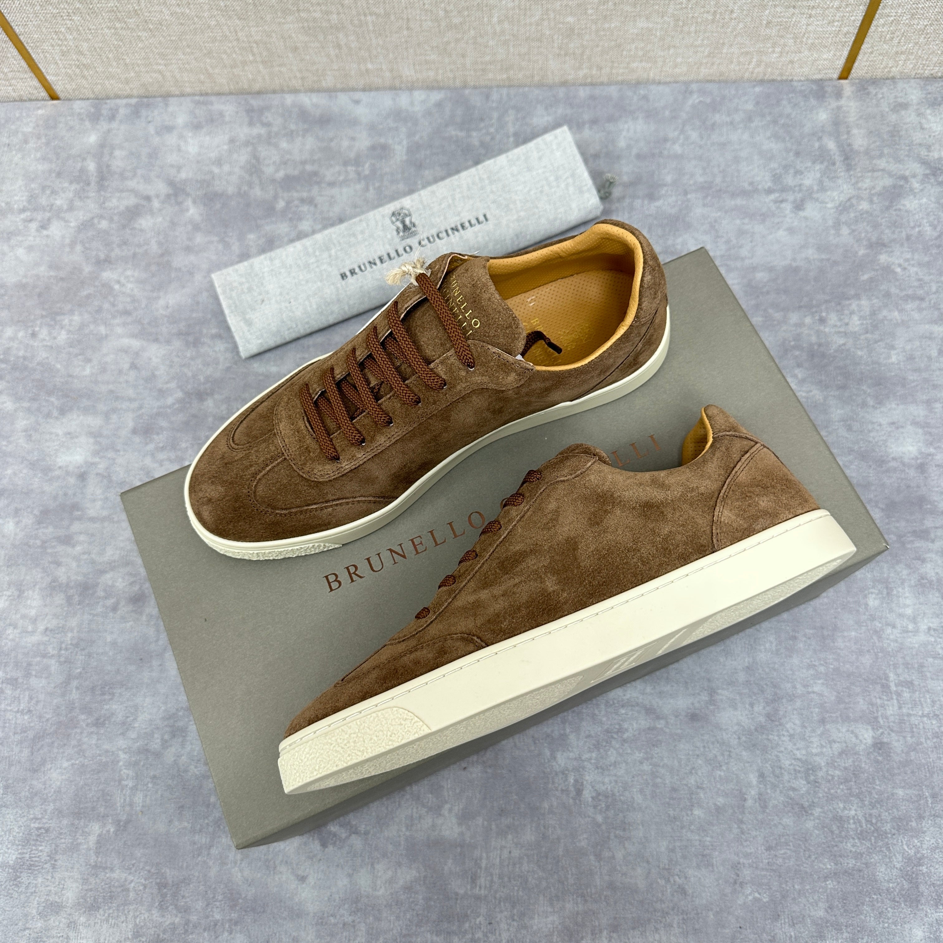 Blue Grey, Tan Brown, Grey, Olive Green, and Dark Brown Shoes - FashionHype.xyz