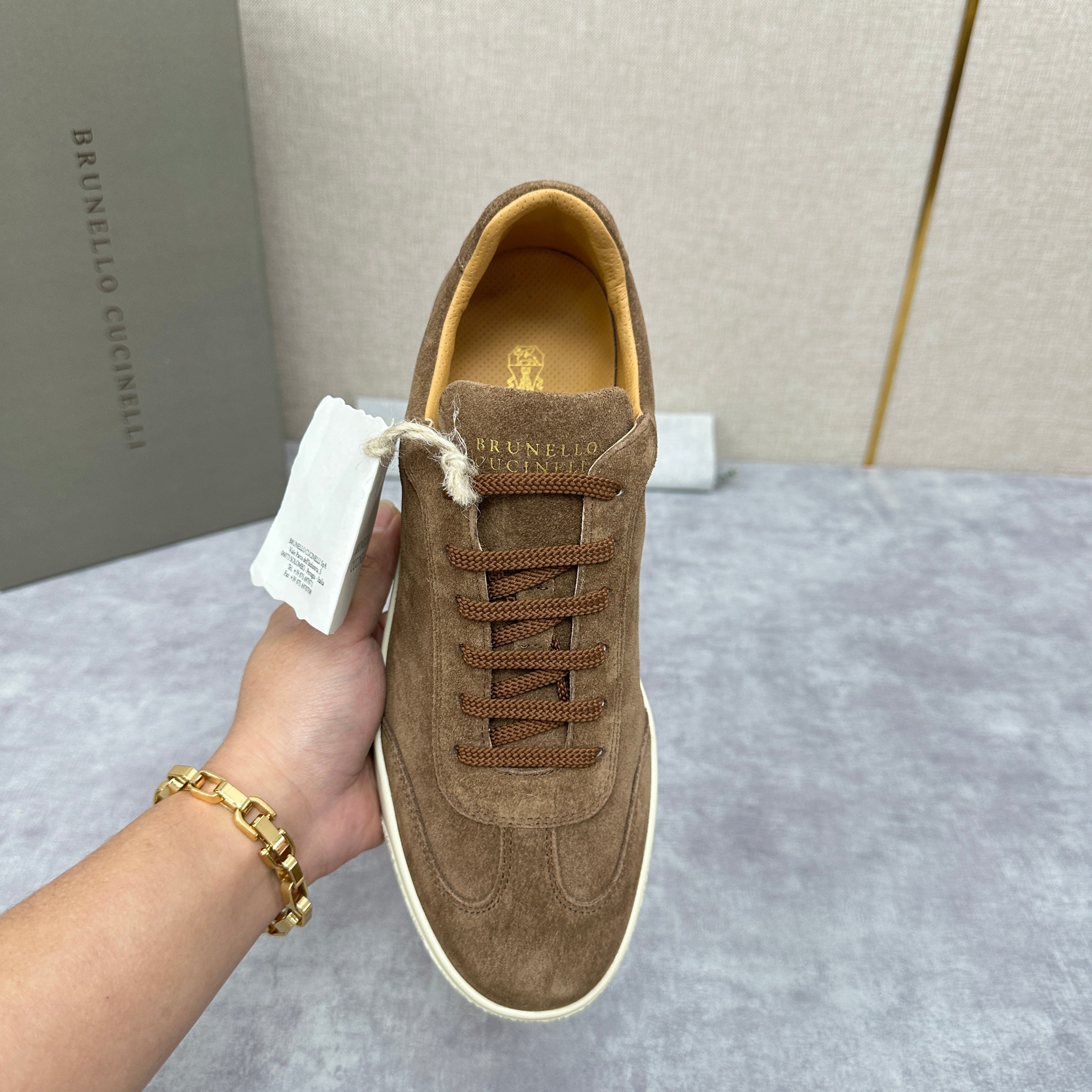 Blue Grey, Tan Brown, Grey, Olive Green, and Dark Brown Shoes - FashionHype.xyz