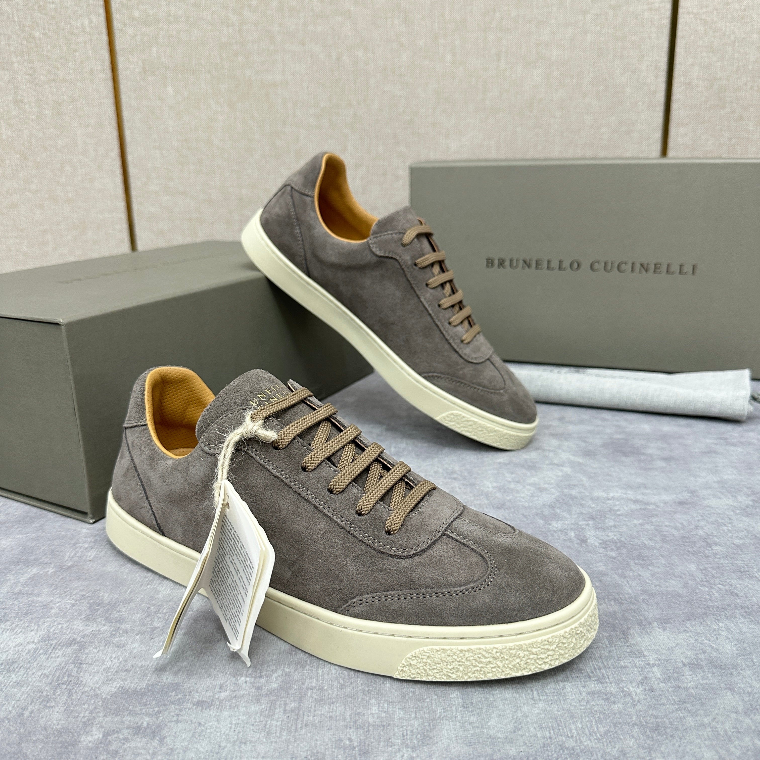 Blue Grey, Tan Brown, Grey, Olive Green, and Dark Brown Shoes - FashionHype.xyz