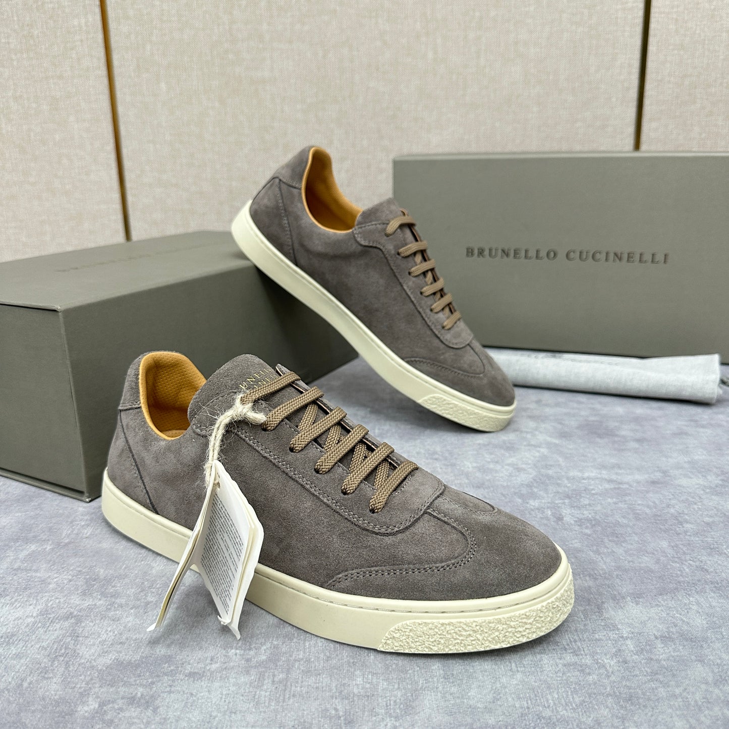 Blue Grey, Tan Brown, Grey, Olive Green, and Dark Brown Shoes