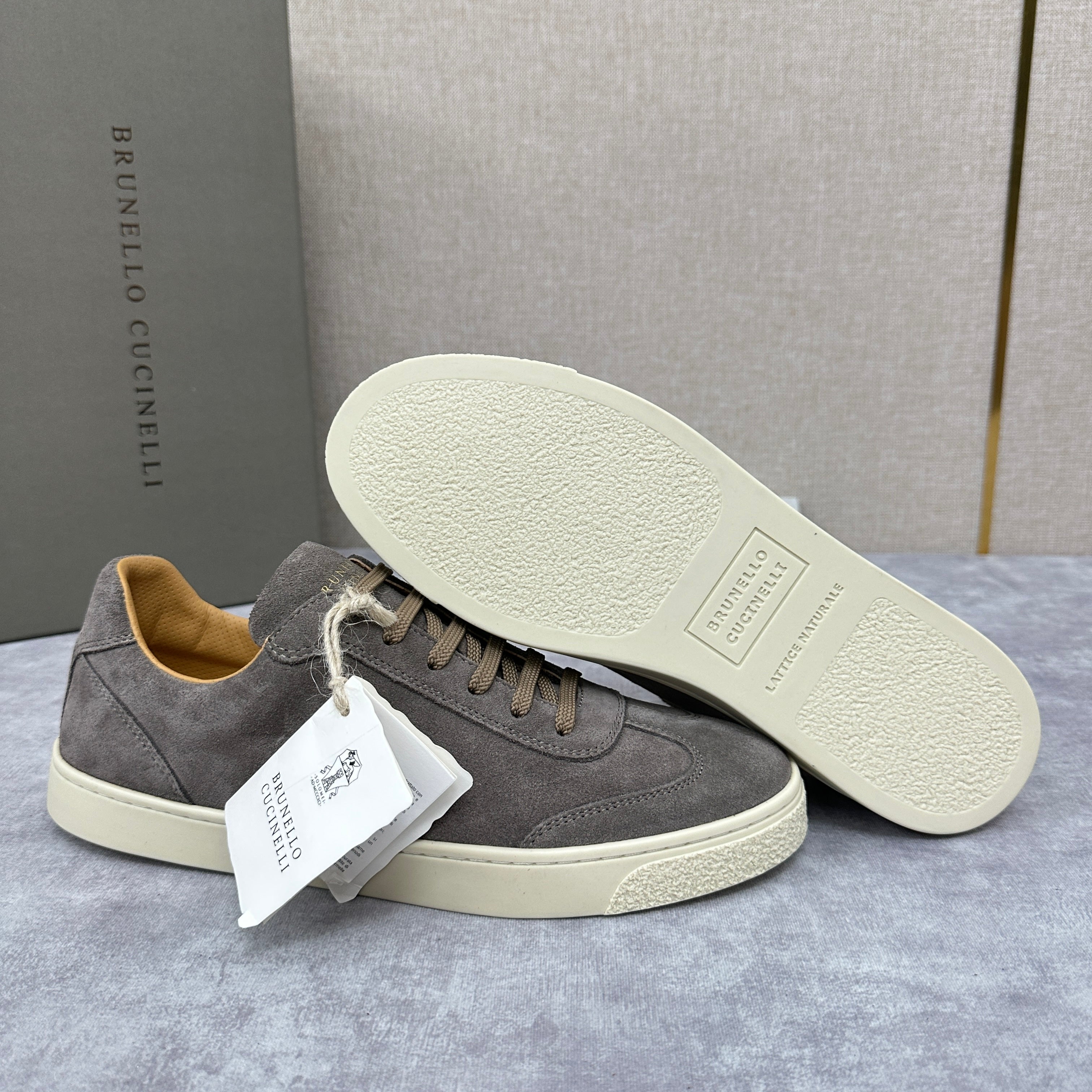 Blue Grey, Tan Brown, Grey, Olive Green, and Dark Brown Shoes - FashionHype.xyz