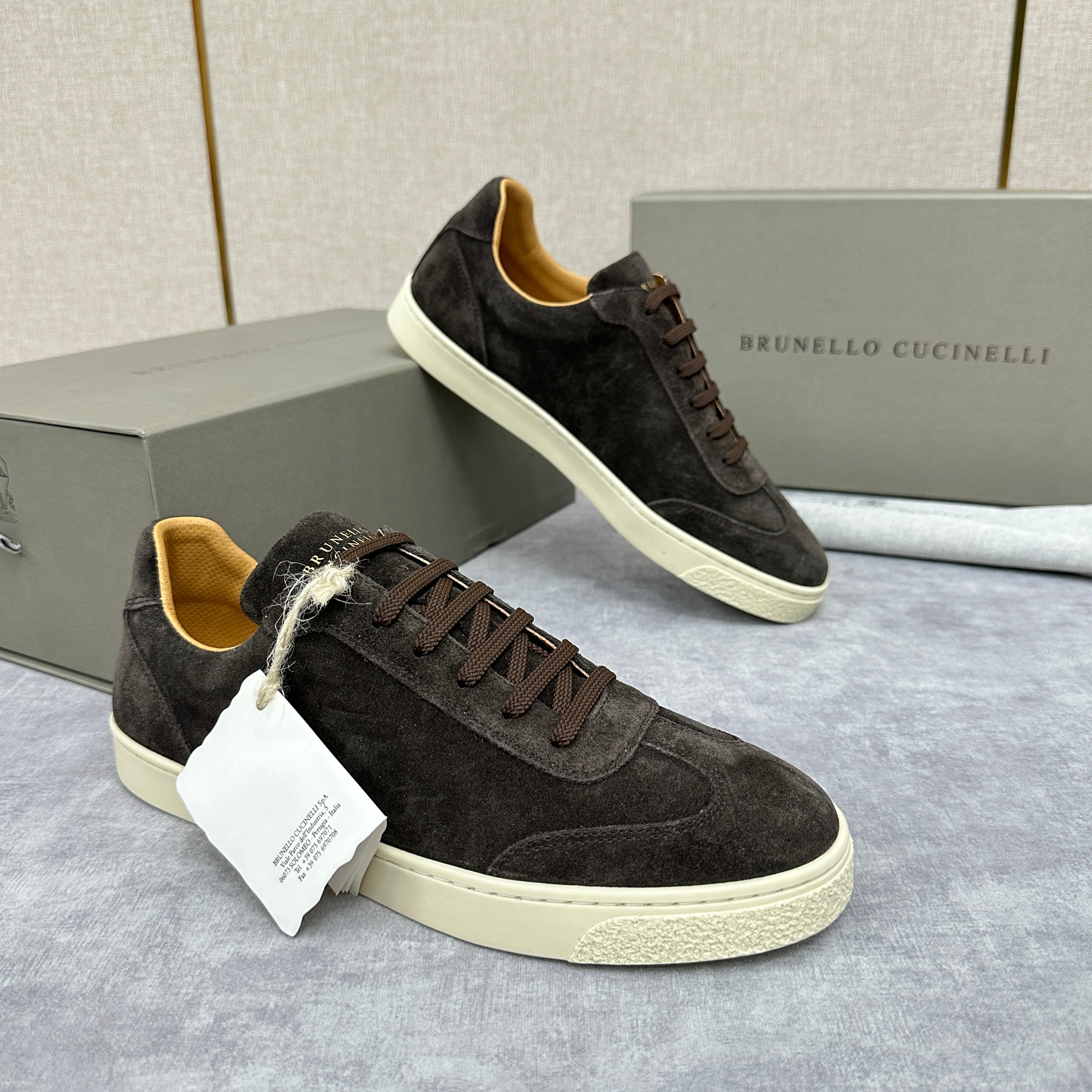 Blue Grey, Tan Brown, Grey, Olive Green, and Dark Brown Shoes - FashionHype.xyz