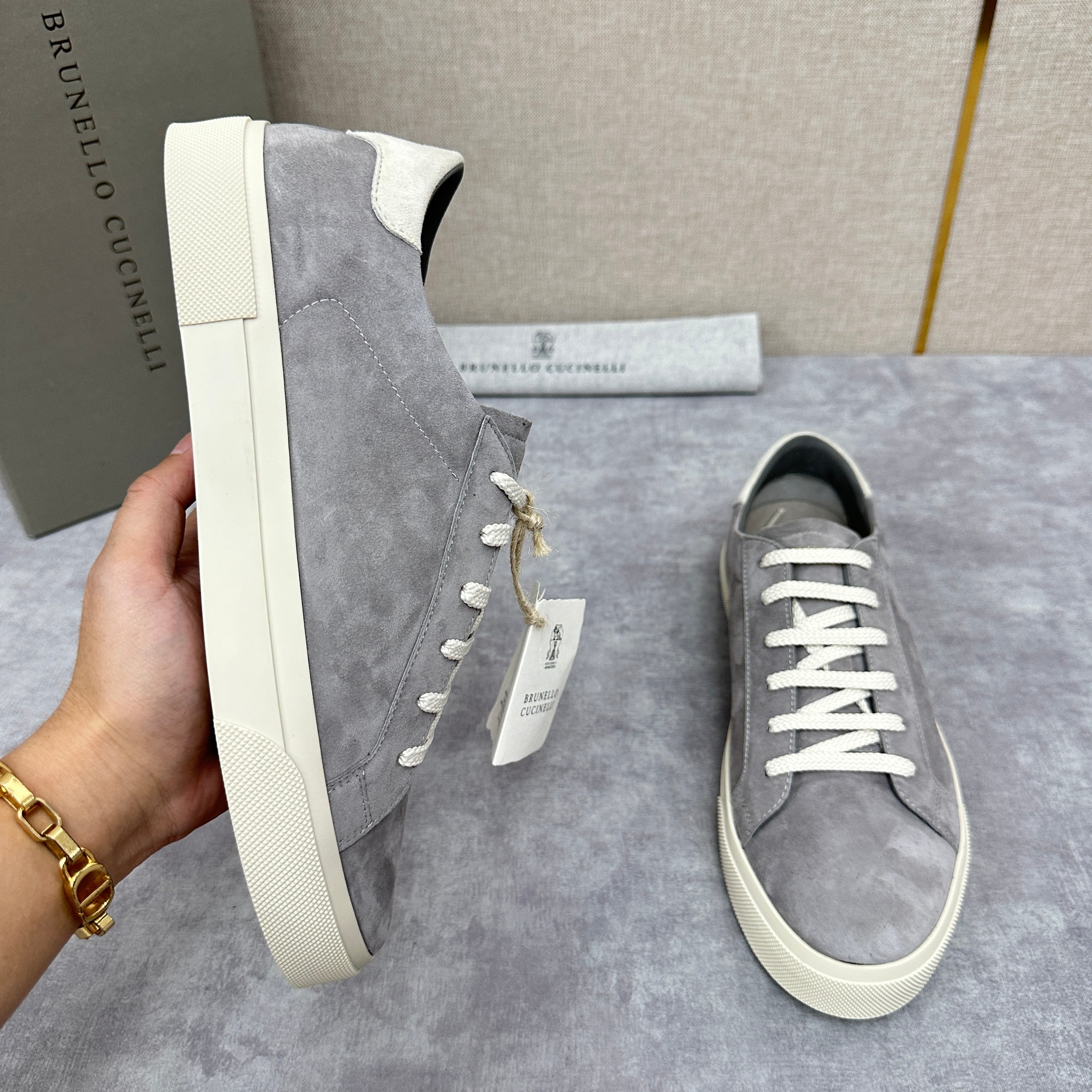 Light grey and Beige Shoes - FashionHype.xyz