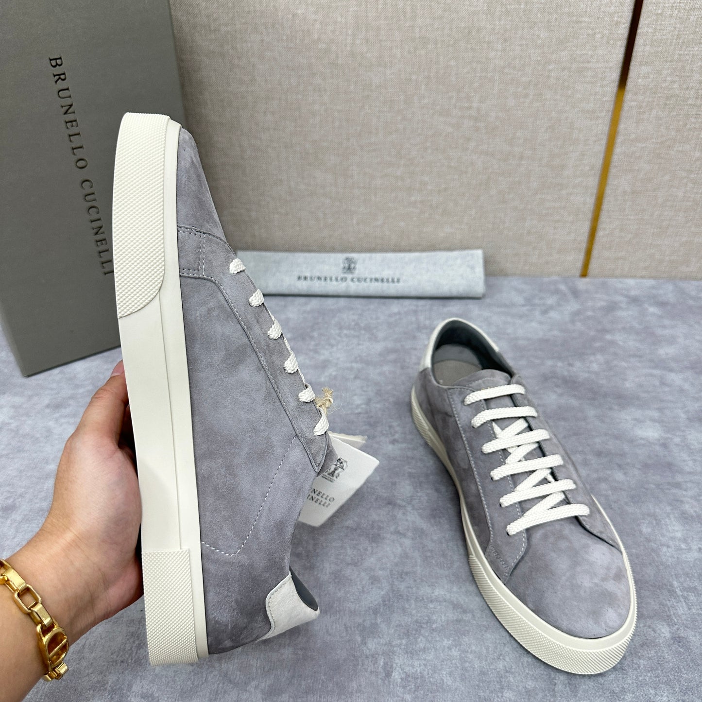 Light grey and Beige Shoes