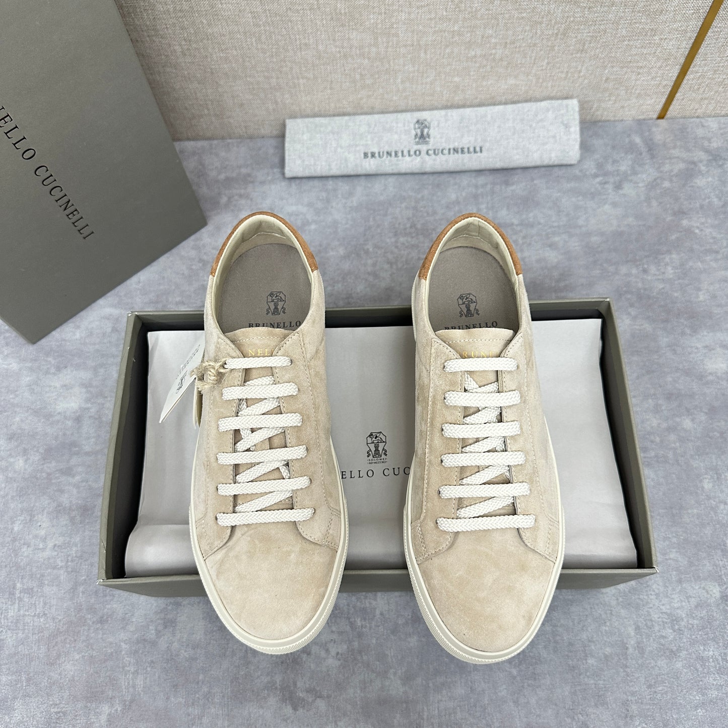 Light grey and Beige Shoes