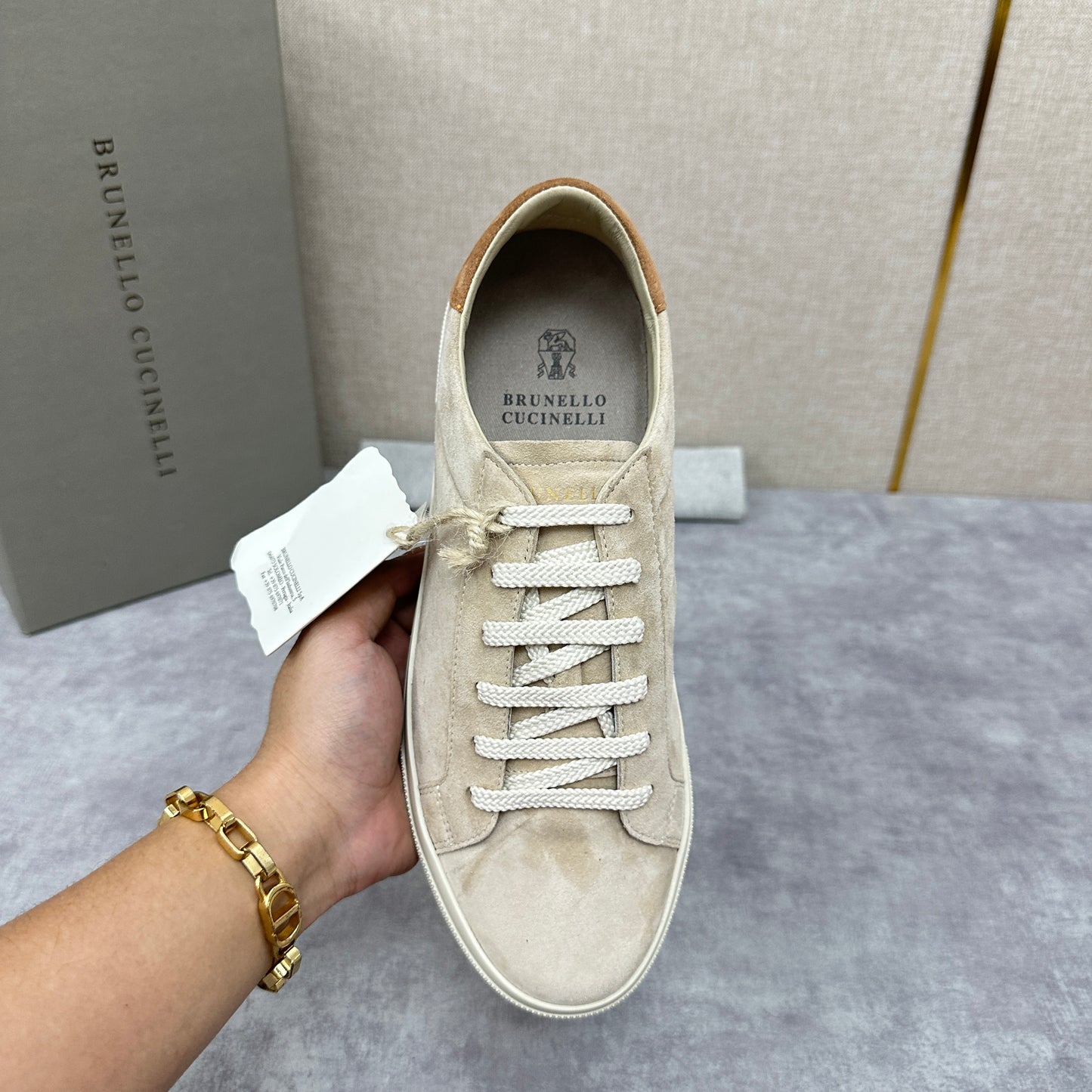 Light grey and Beige Shoes