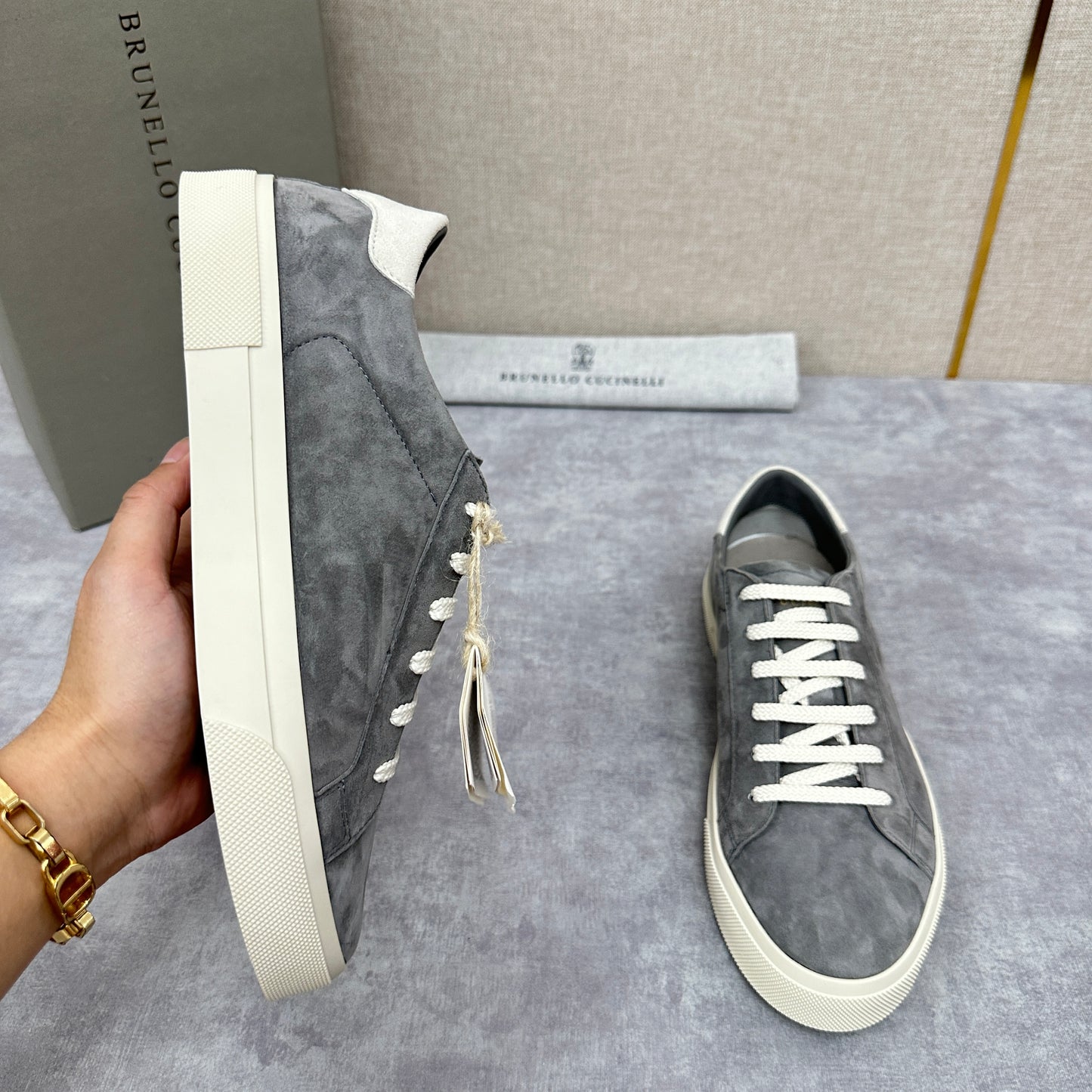 Grey, Blue Grey and Navy Blue Shoes