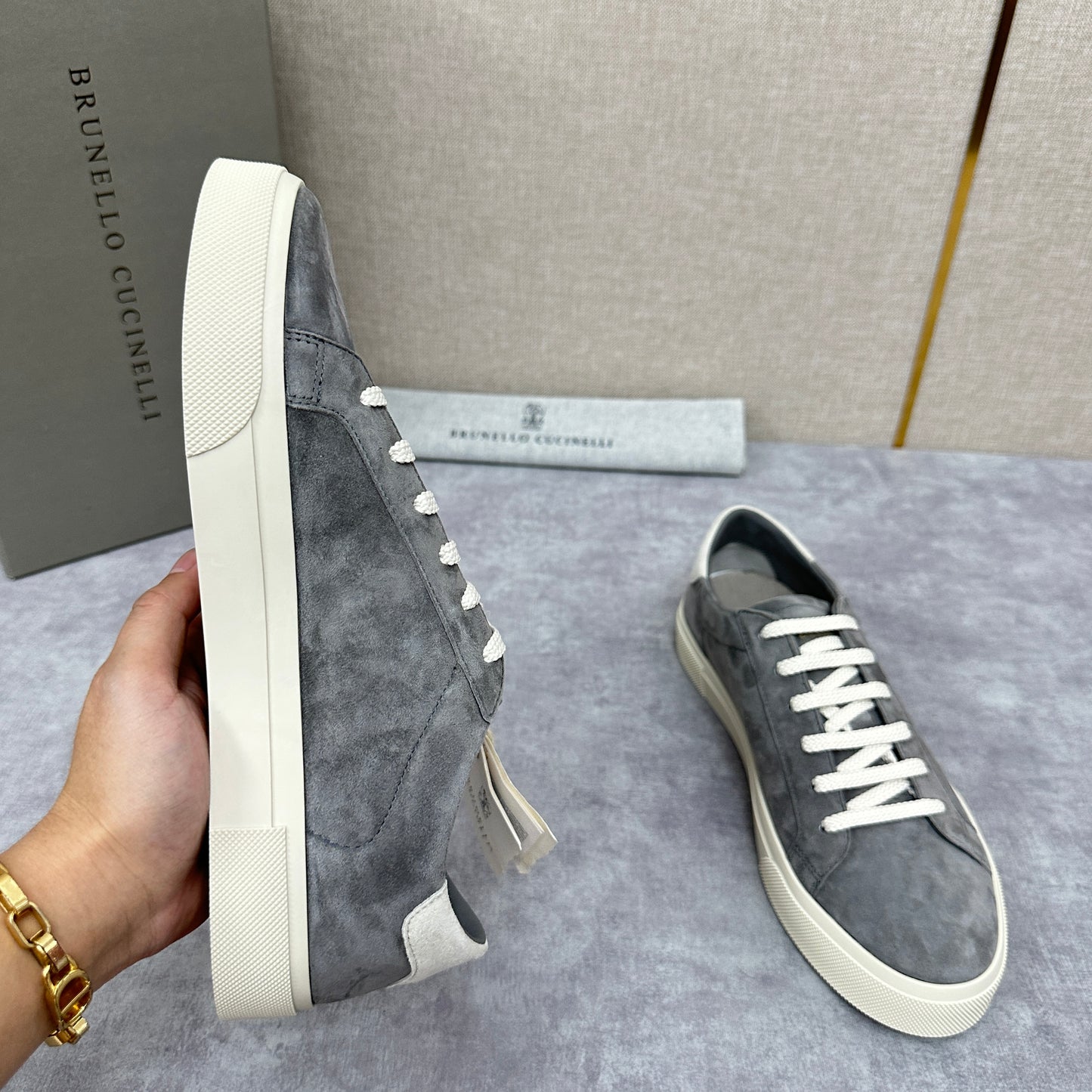 Grey, Blue Grey and Navy Blue Shoes