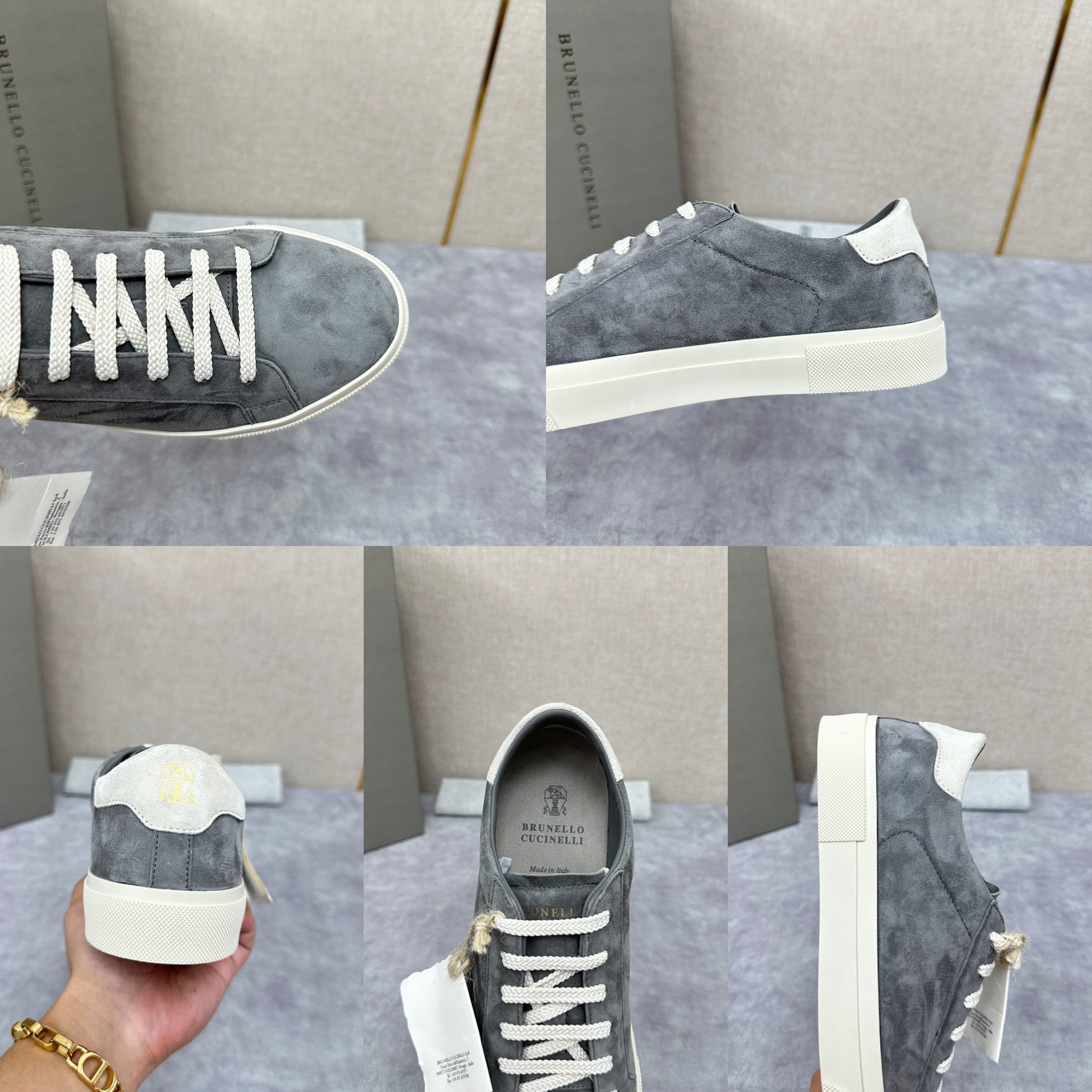 Grey, Blue Grey and Navy Blue Shoes