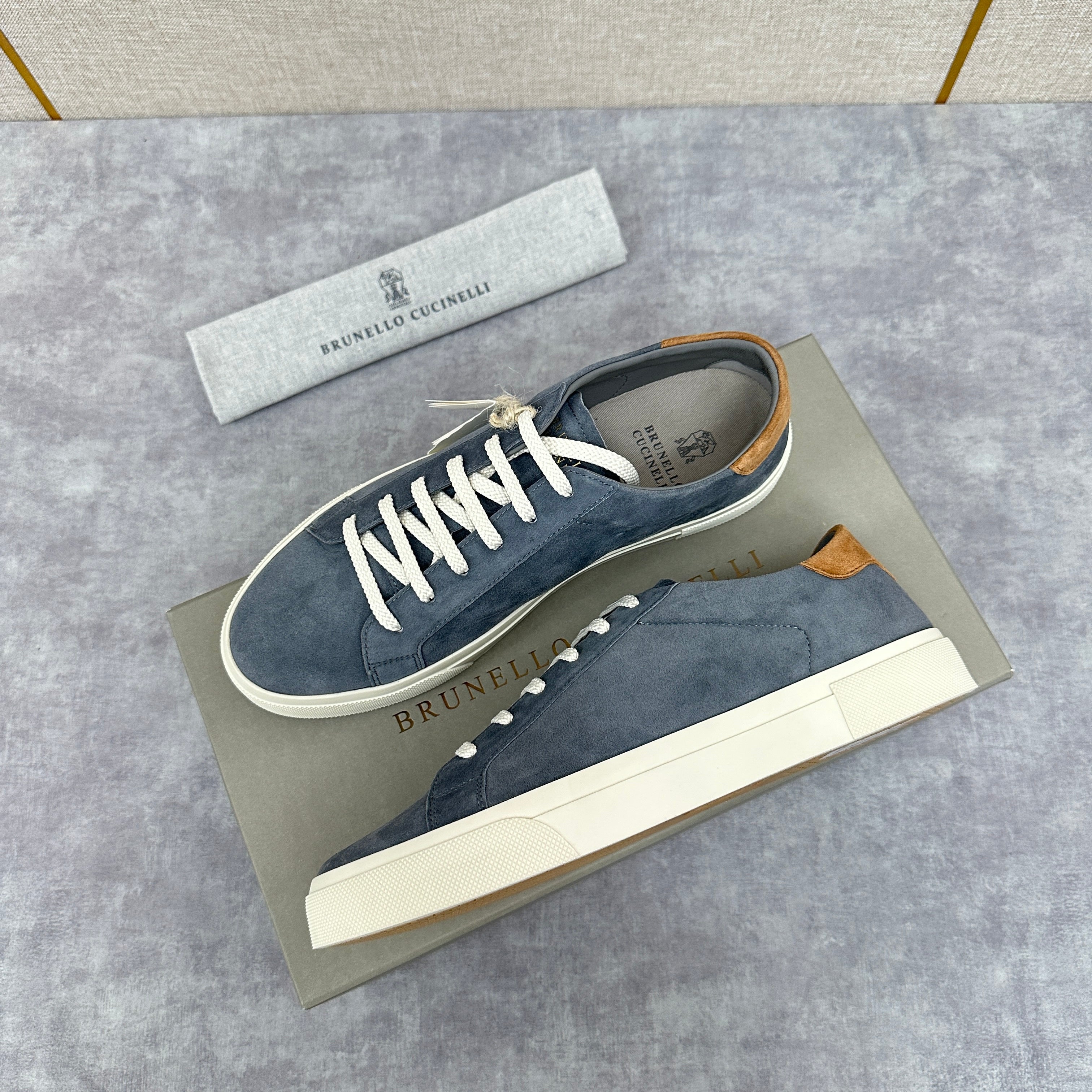 Grey, Blue Grey and Navy Blue Shoes