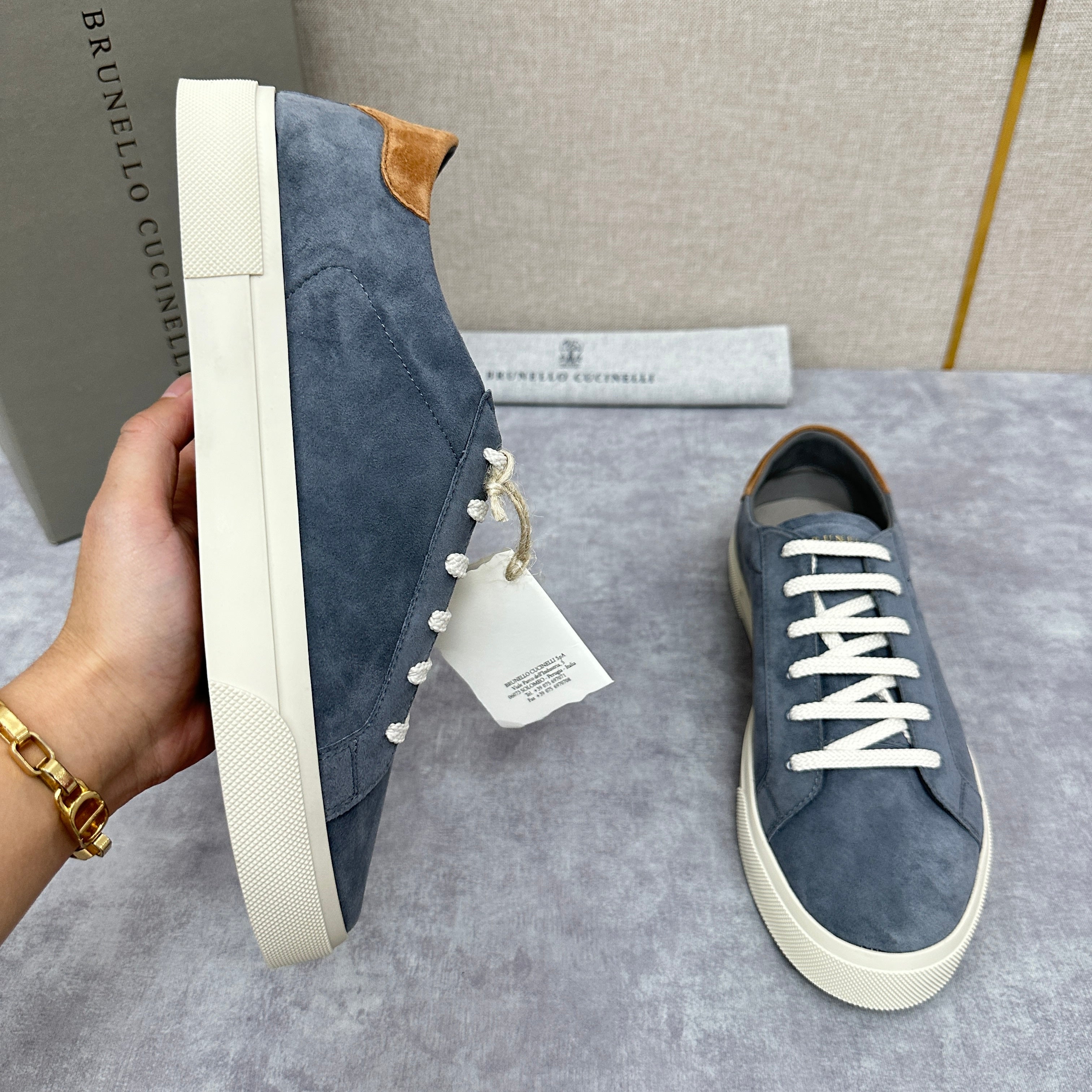 Grey, Blue Grey and Navy Blue Shoes