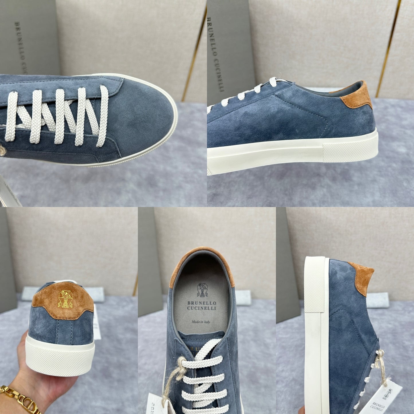 Grey, Blue Grey and Navy Blue Shoes