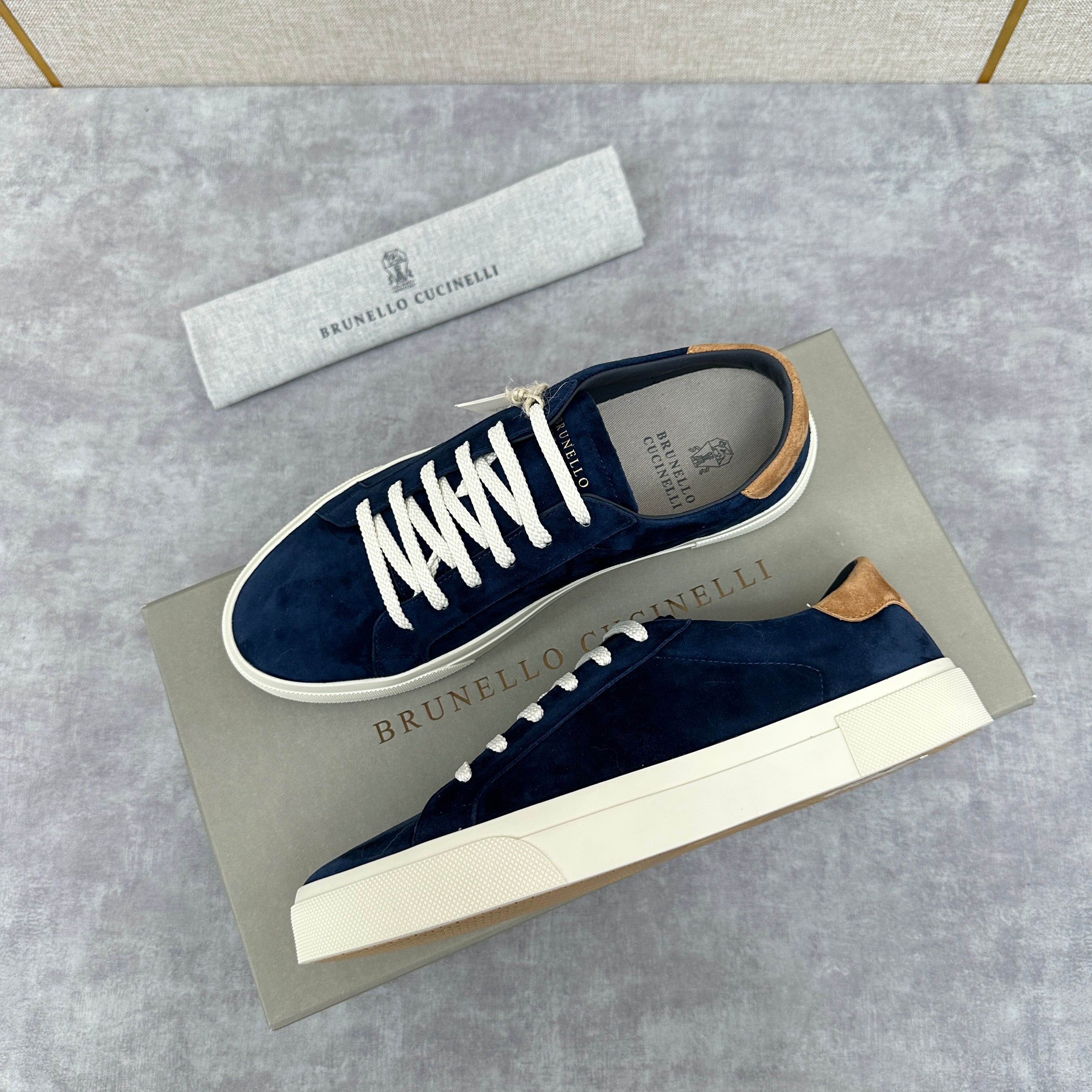 Grey, Blue Grey and Navy Blue Shoes