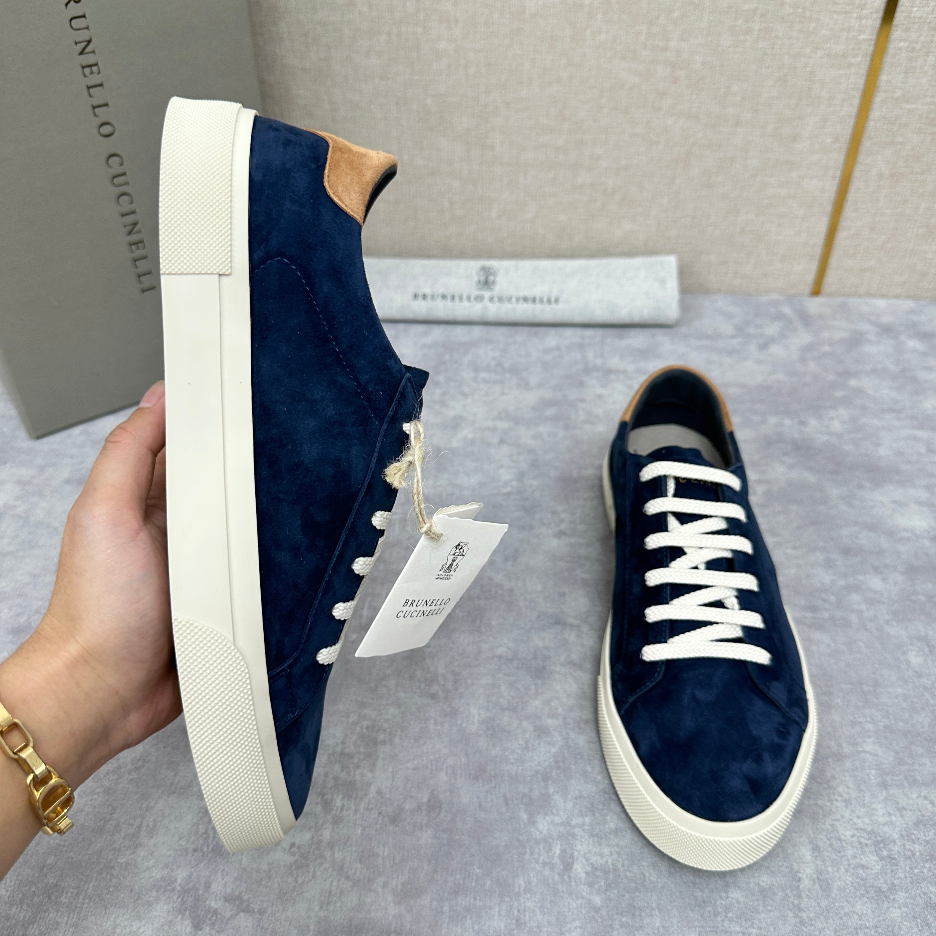 Grey, Blue Grey and Navy Blue Shoes