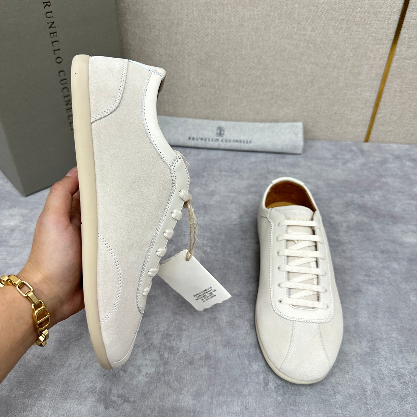 White, Grey and Black Shoes