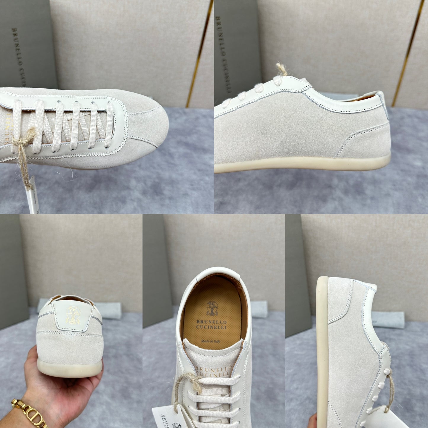 White, Grey and Black Shoes