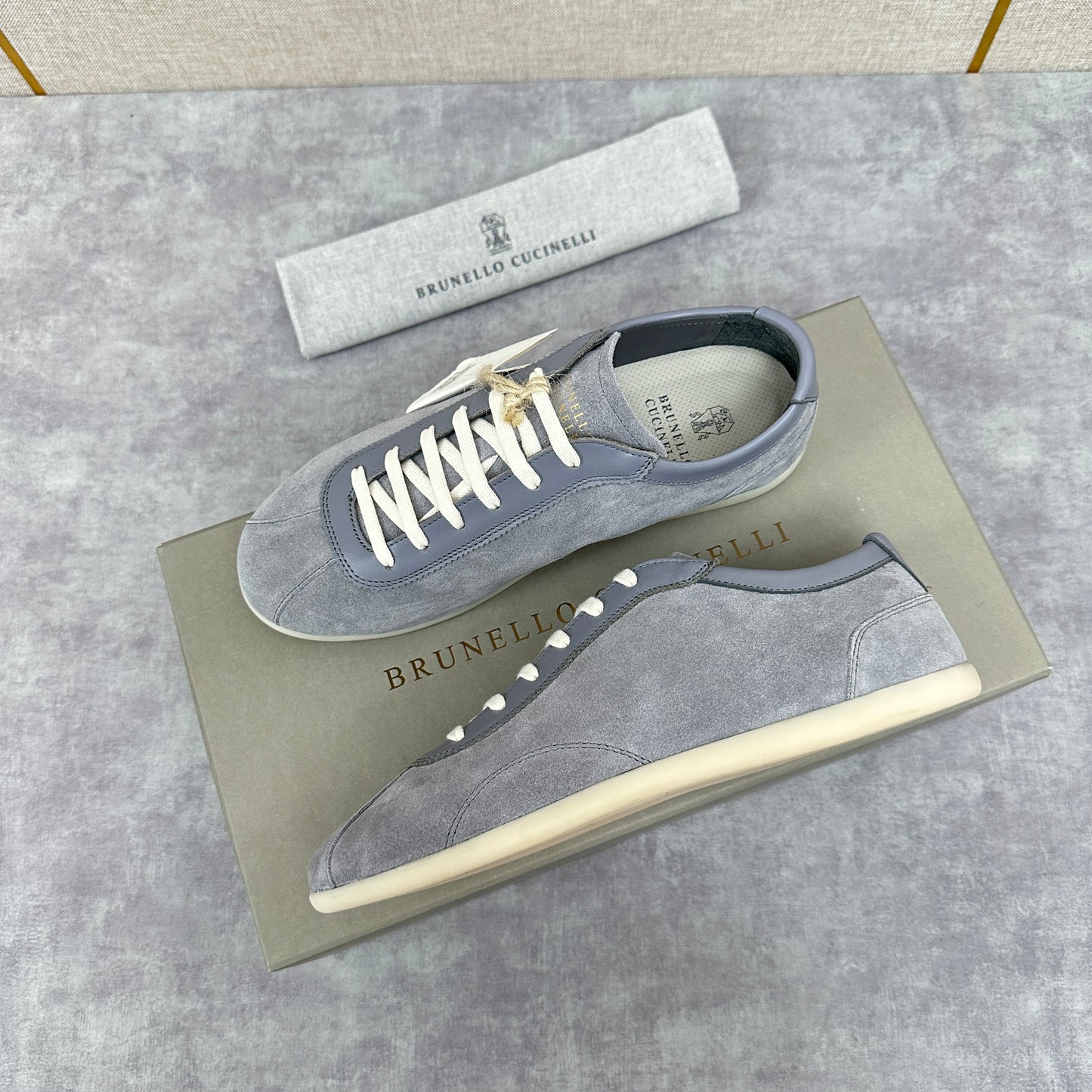 White, Grey and Black Shoes