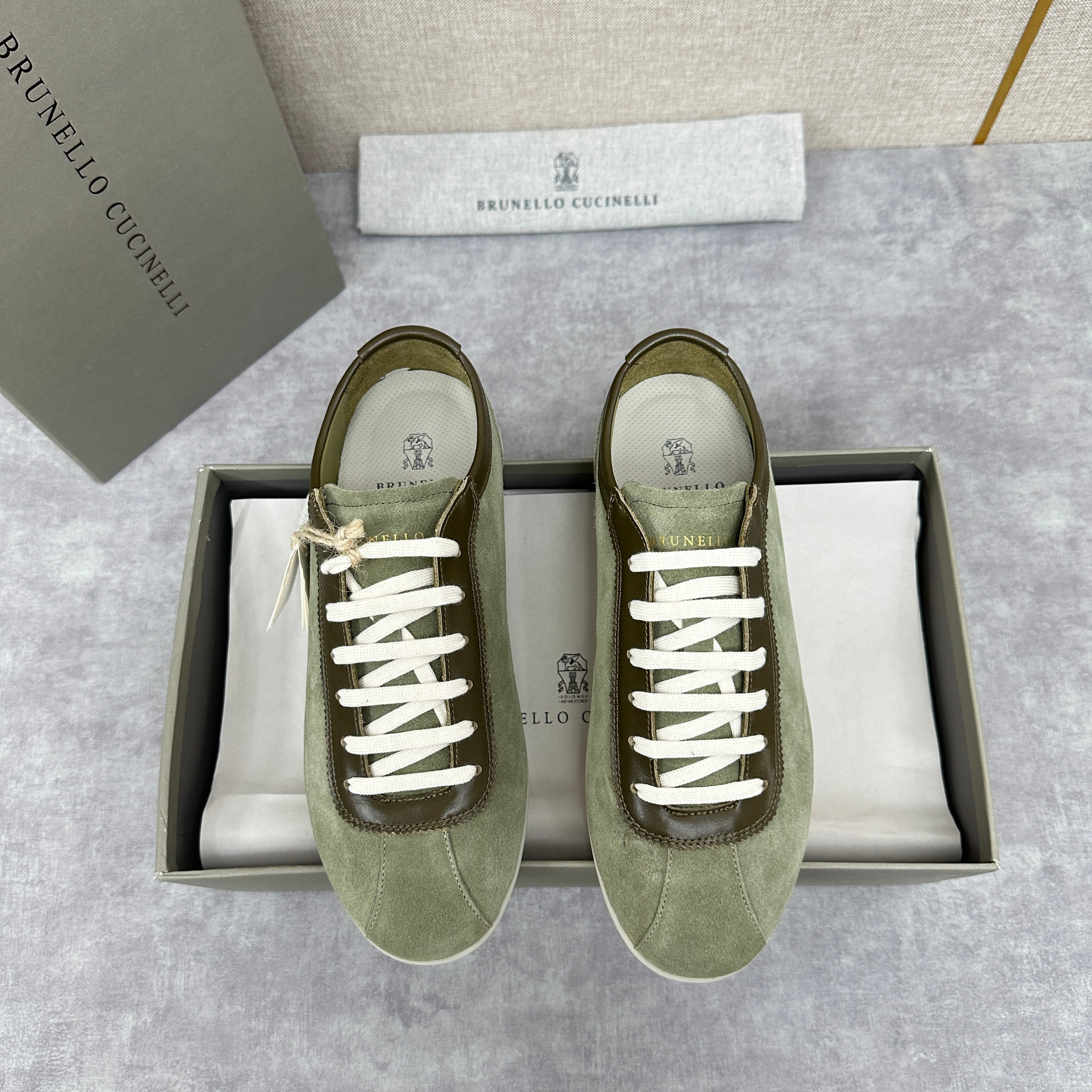 Olive Green, Navy Blue and Black Shoes