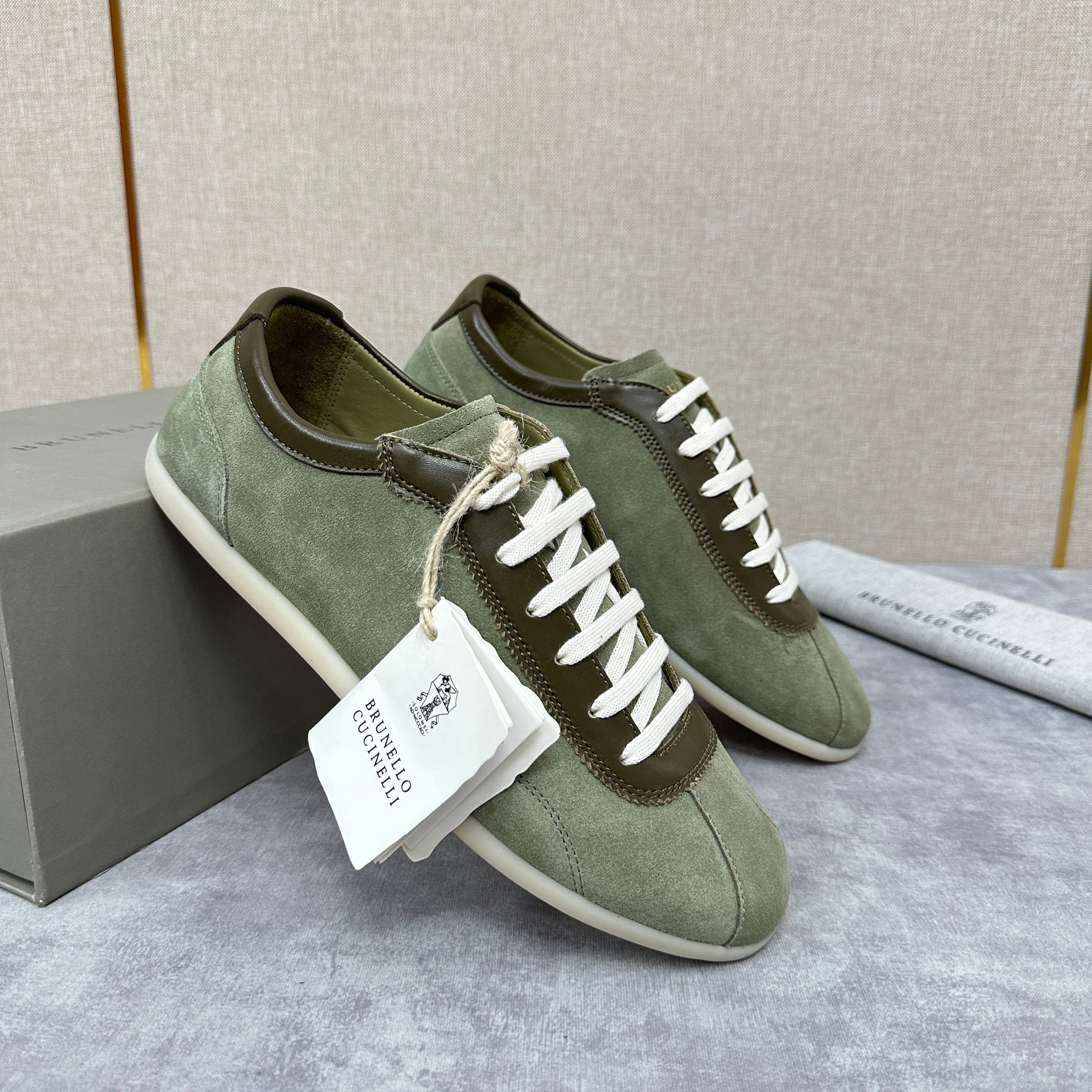 Olive Green, Navy Blue and Black Shoes