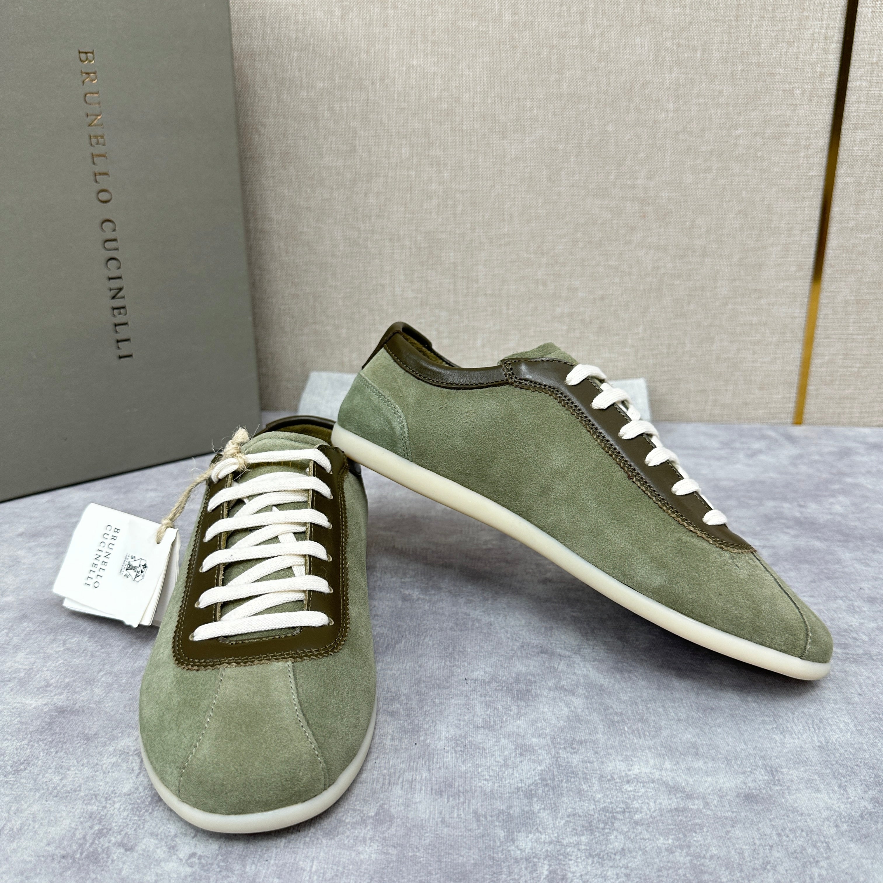 Olive Green, Navy Blue and Black Shoes