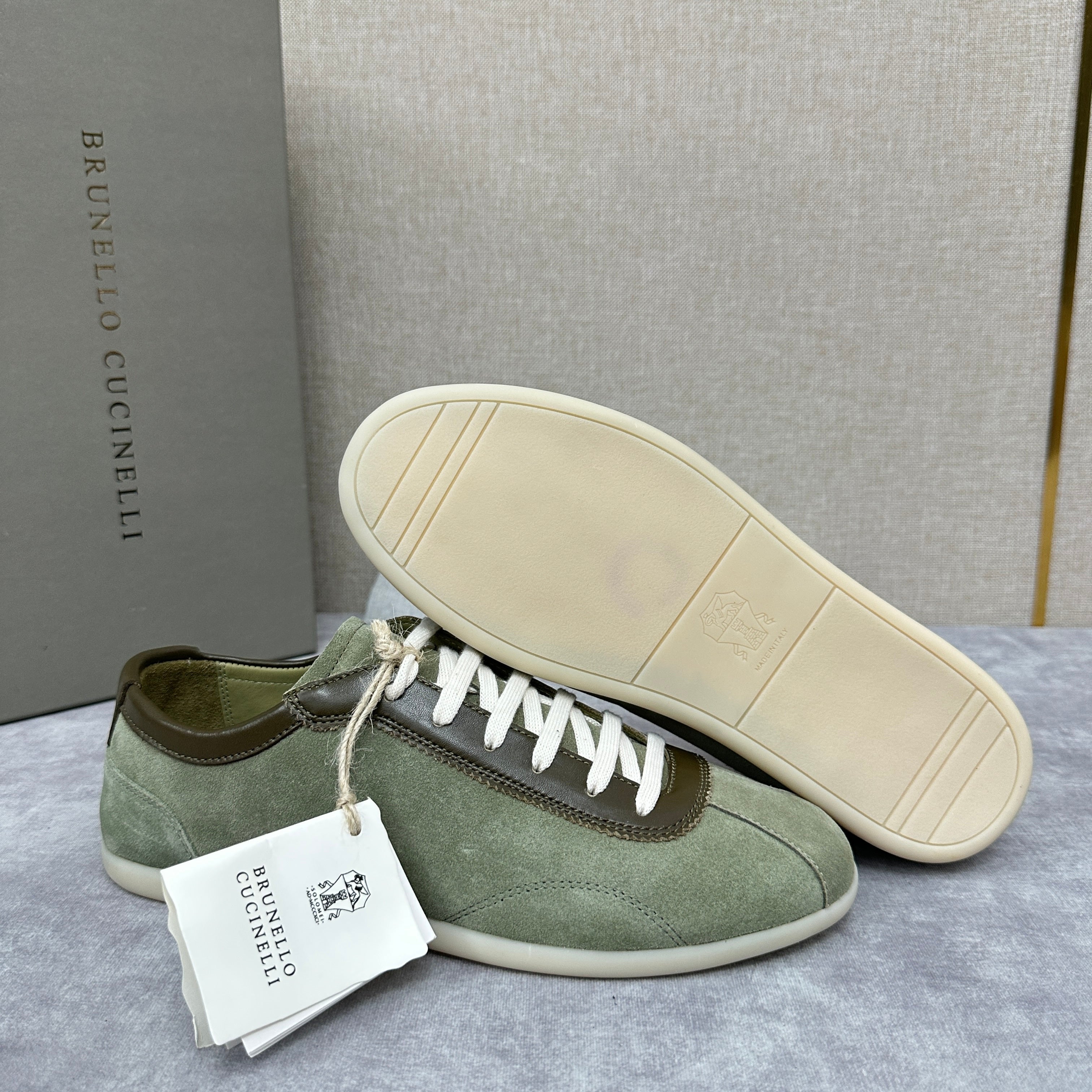 Olive Green, Navy Blue and Black Shoes