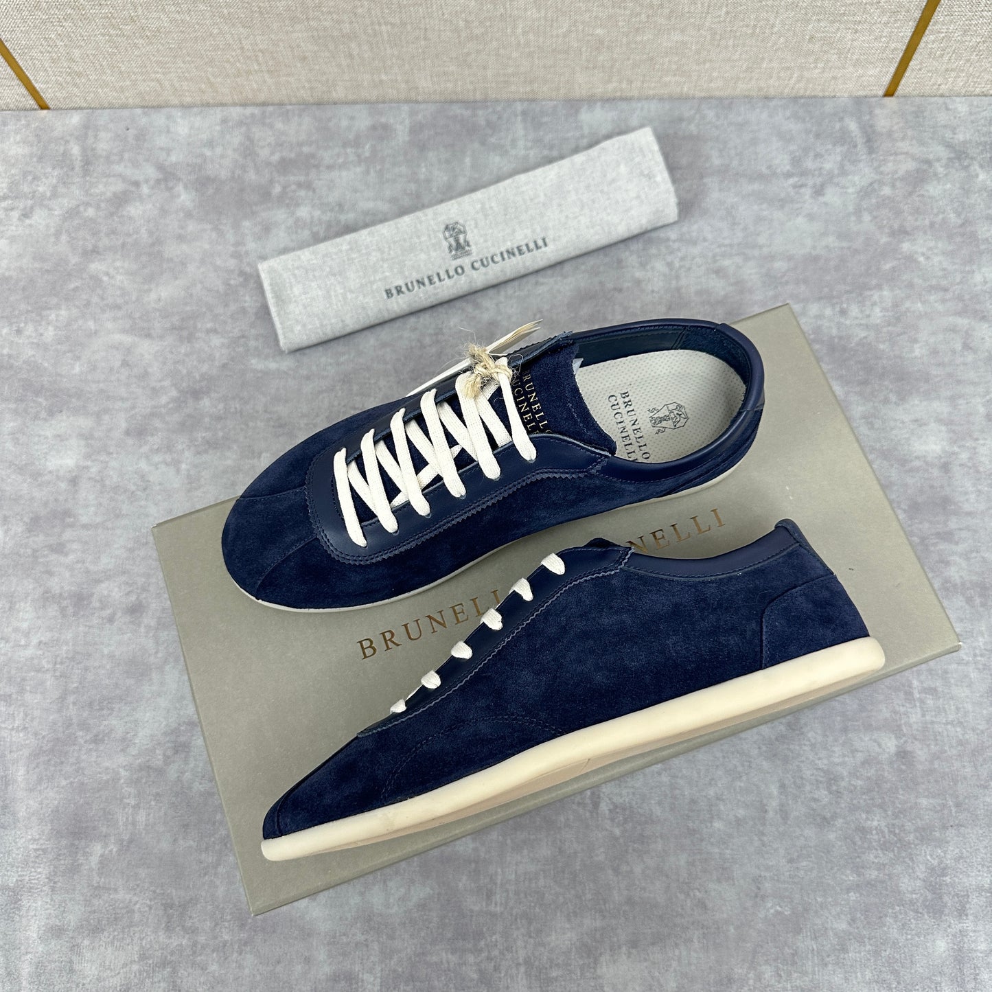 Olive Green, Navy Blue and Black Shoes