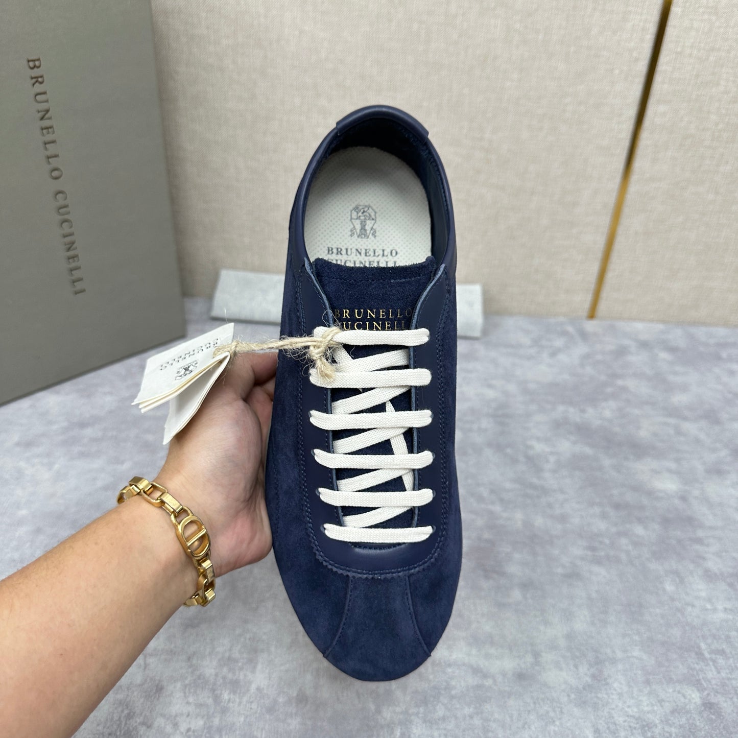 Olive Green, Navy Blue and Black Shoes