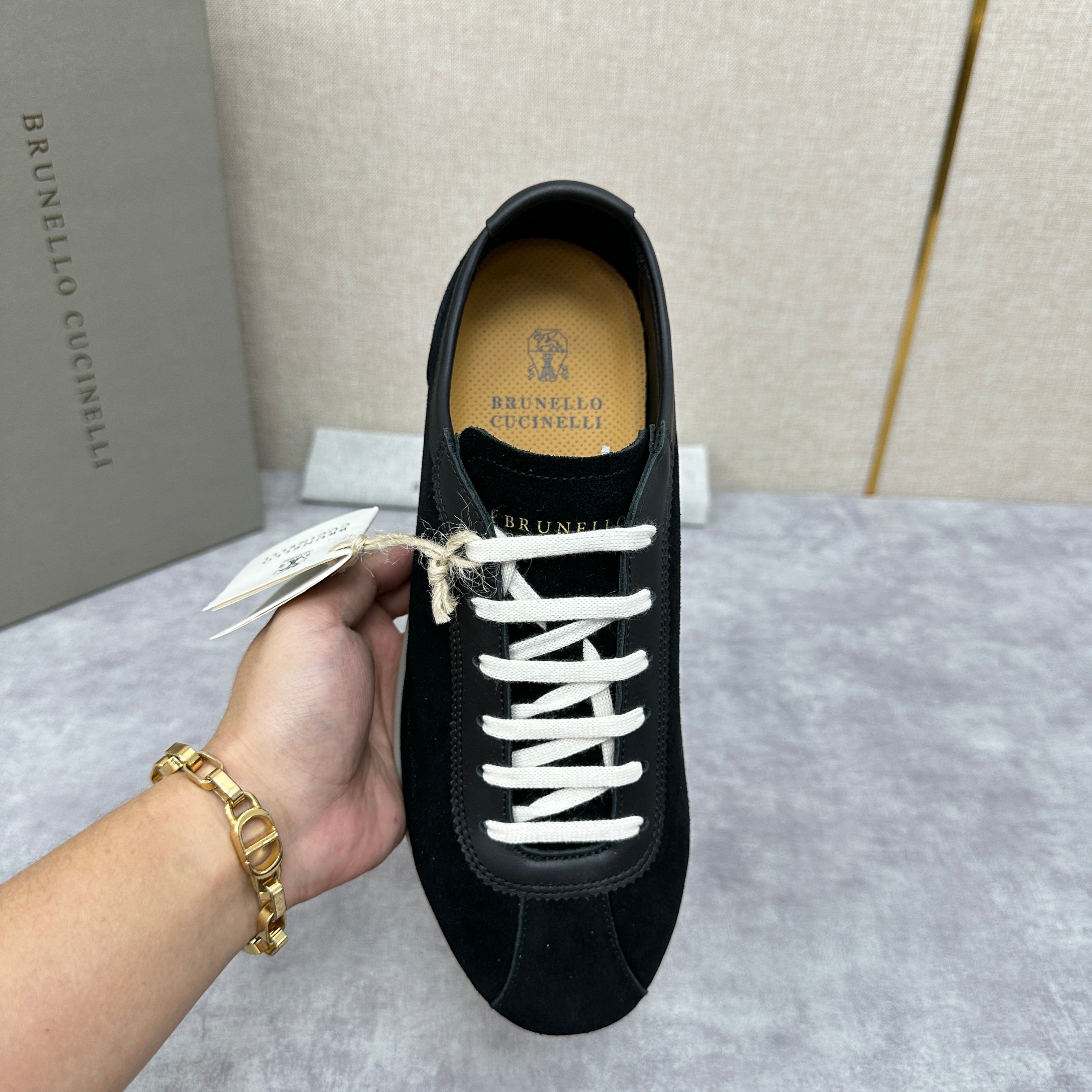 Olive Green, Navy Blue and Black Shoes