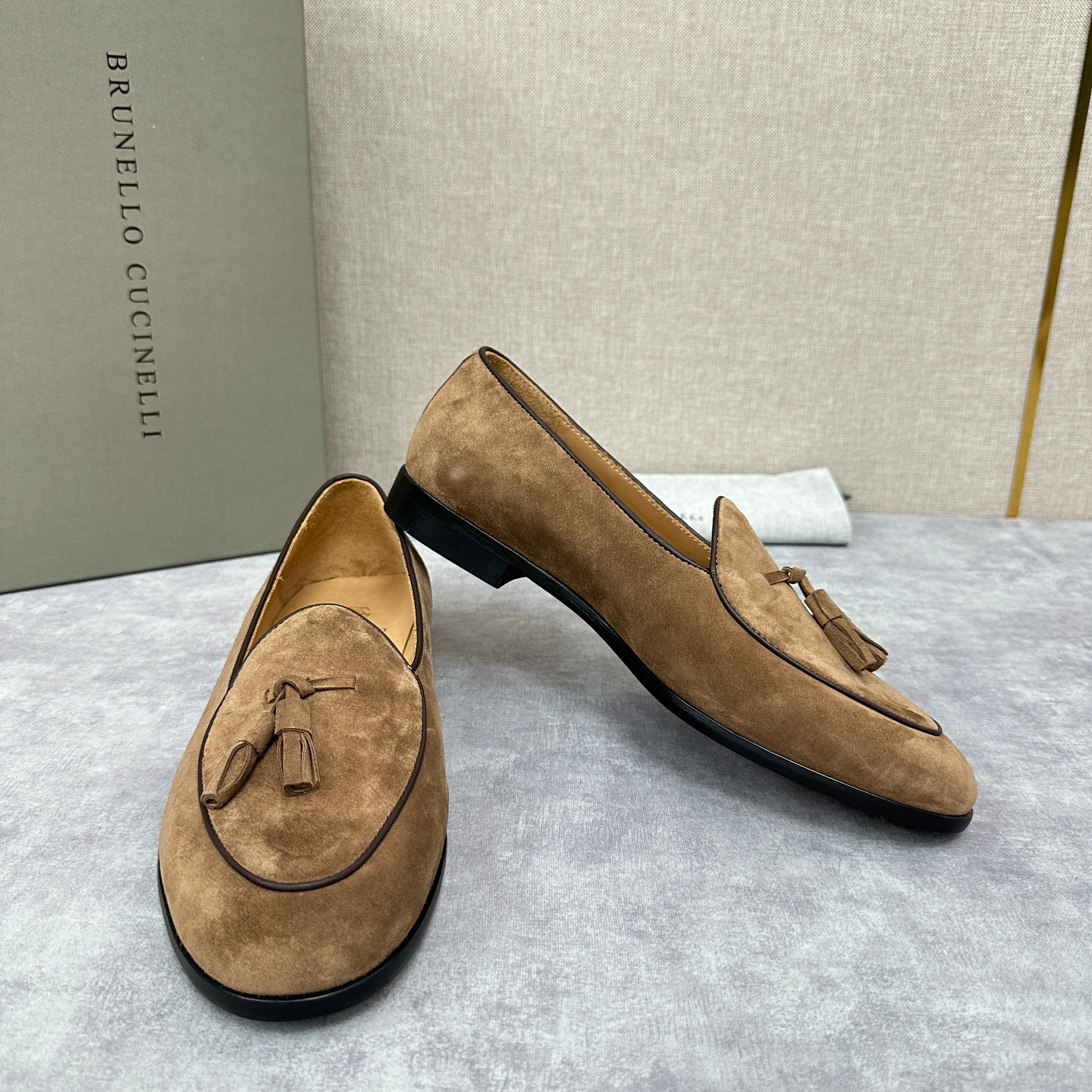 Light brown, Brown, Dark brown and Blue Shoes - FashionHype.xyz