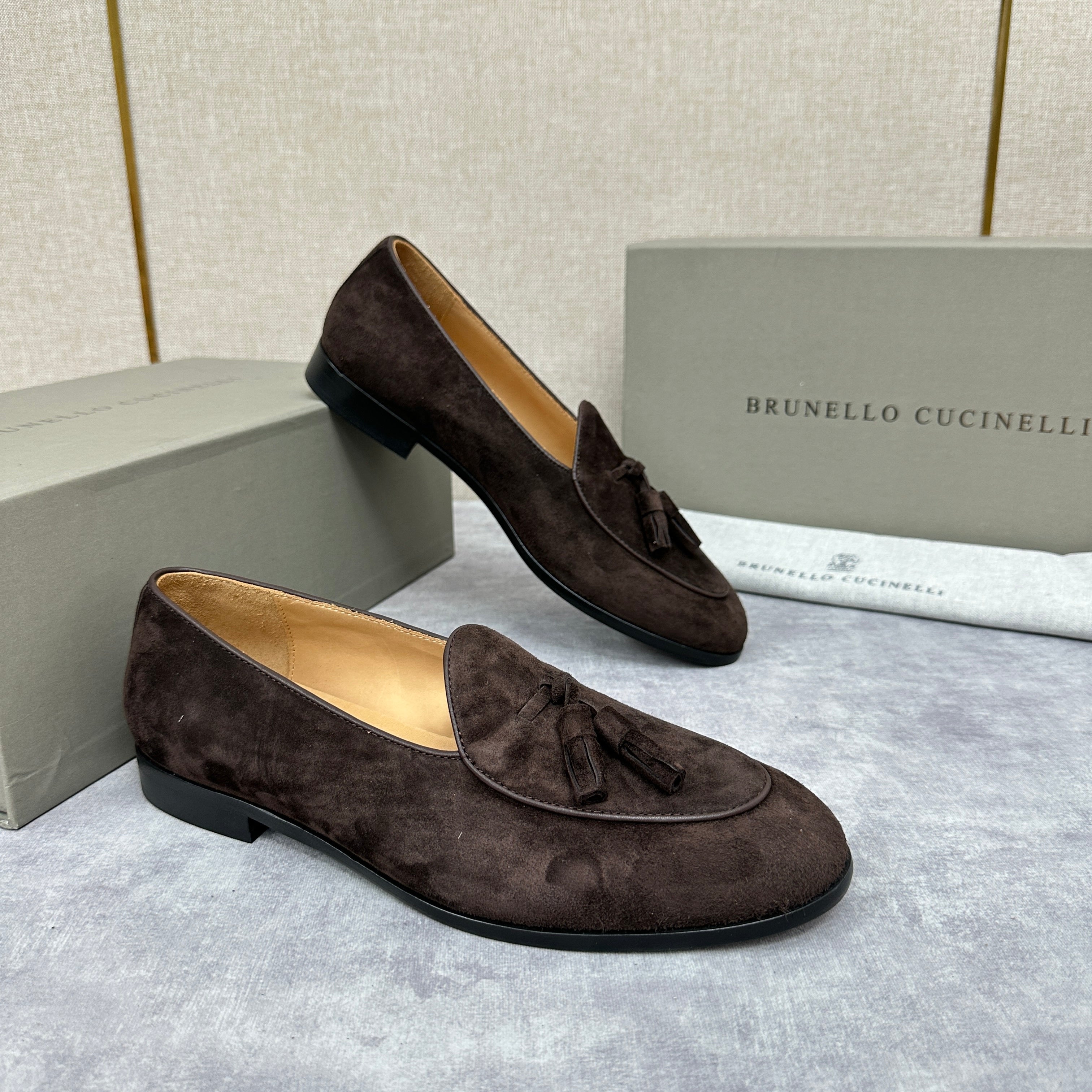 Light brown, Brown, Dark brown and Blue Shoes - FashionHype.xyz