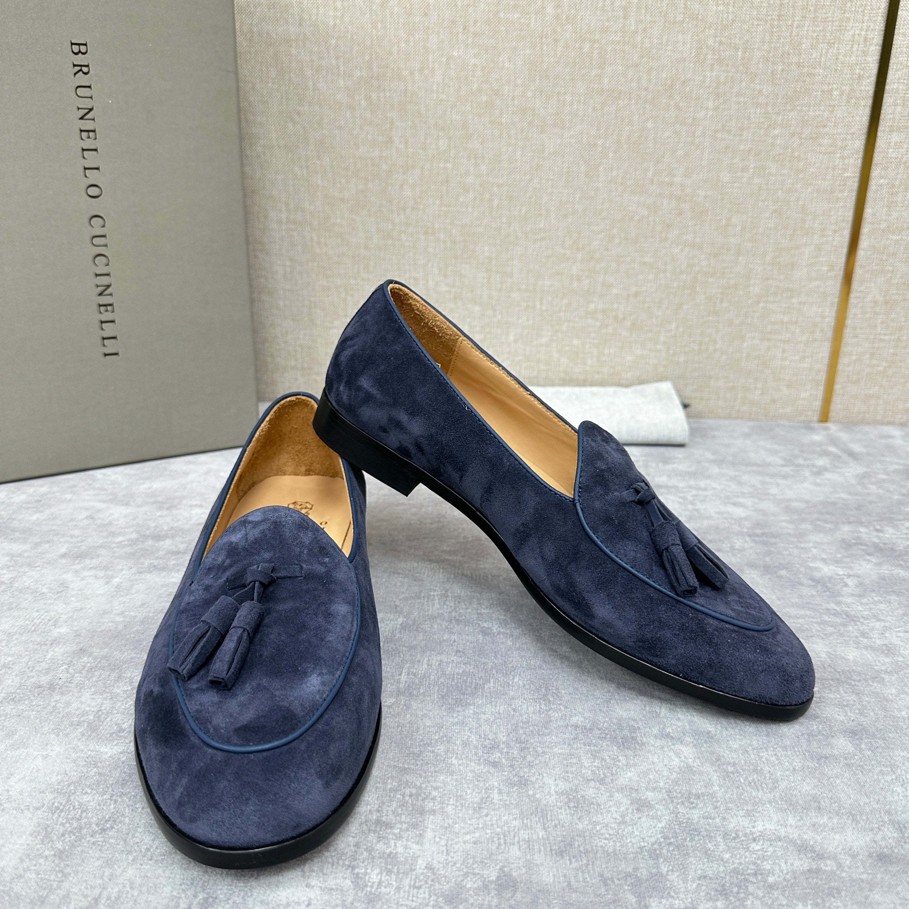 Light brown, Brown, Dark brown and Blue Shoes - FashionHype.xyz