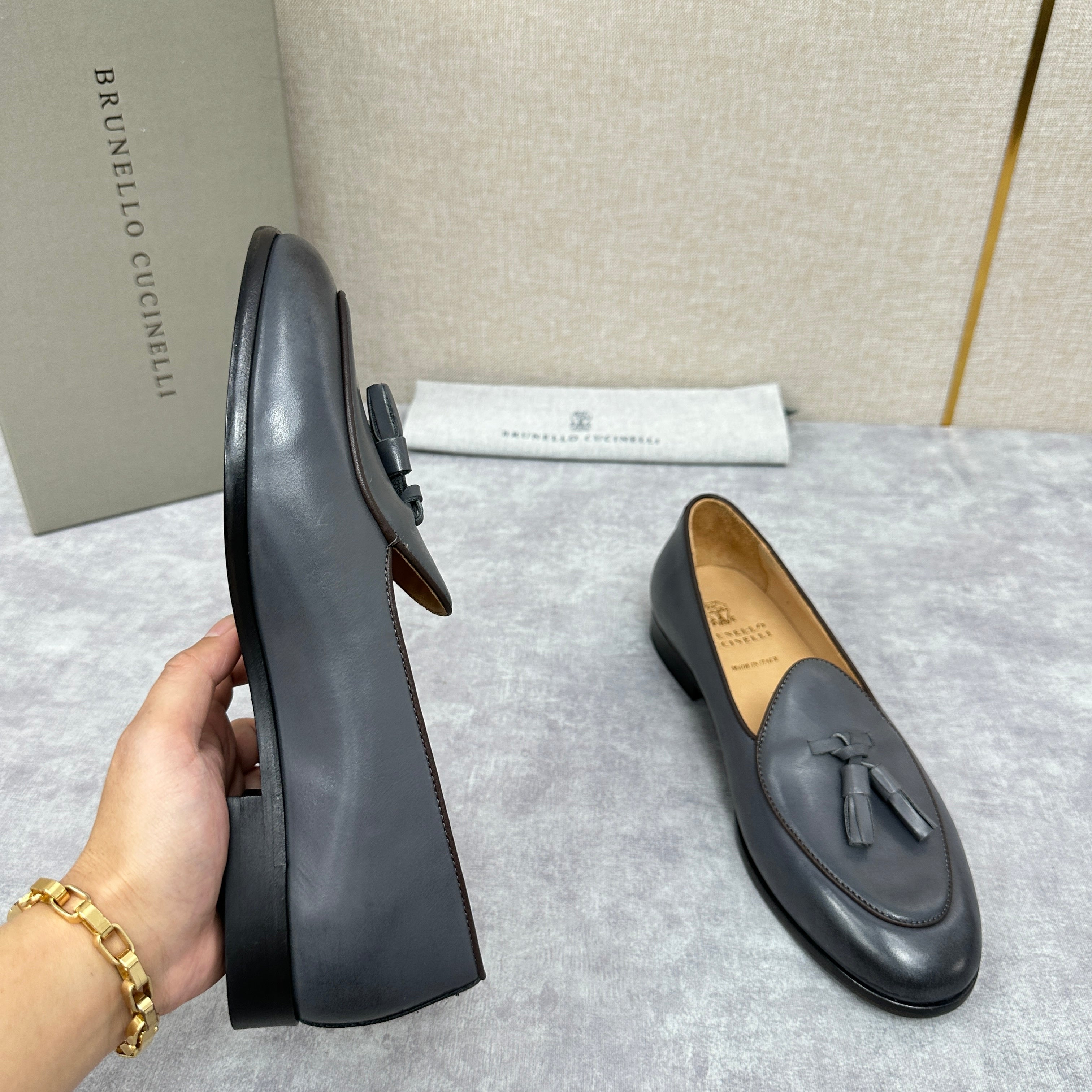 Black, Dark brown and Dark grey Shoes