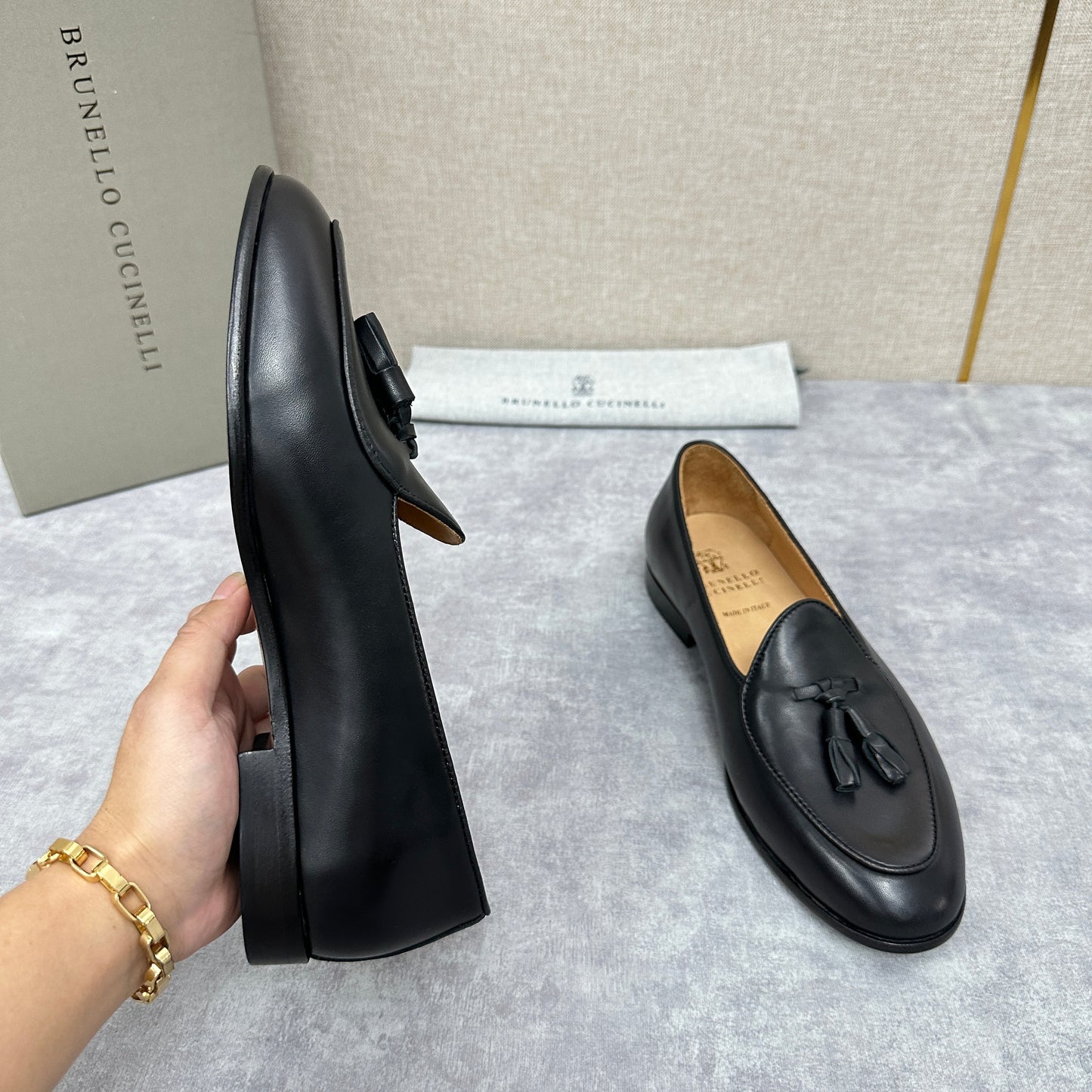 Black, Dark brown and Dark grey Shoes