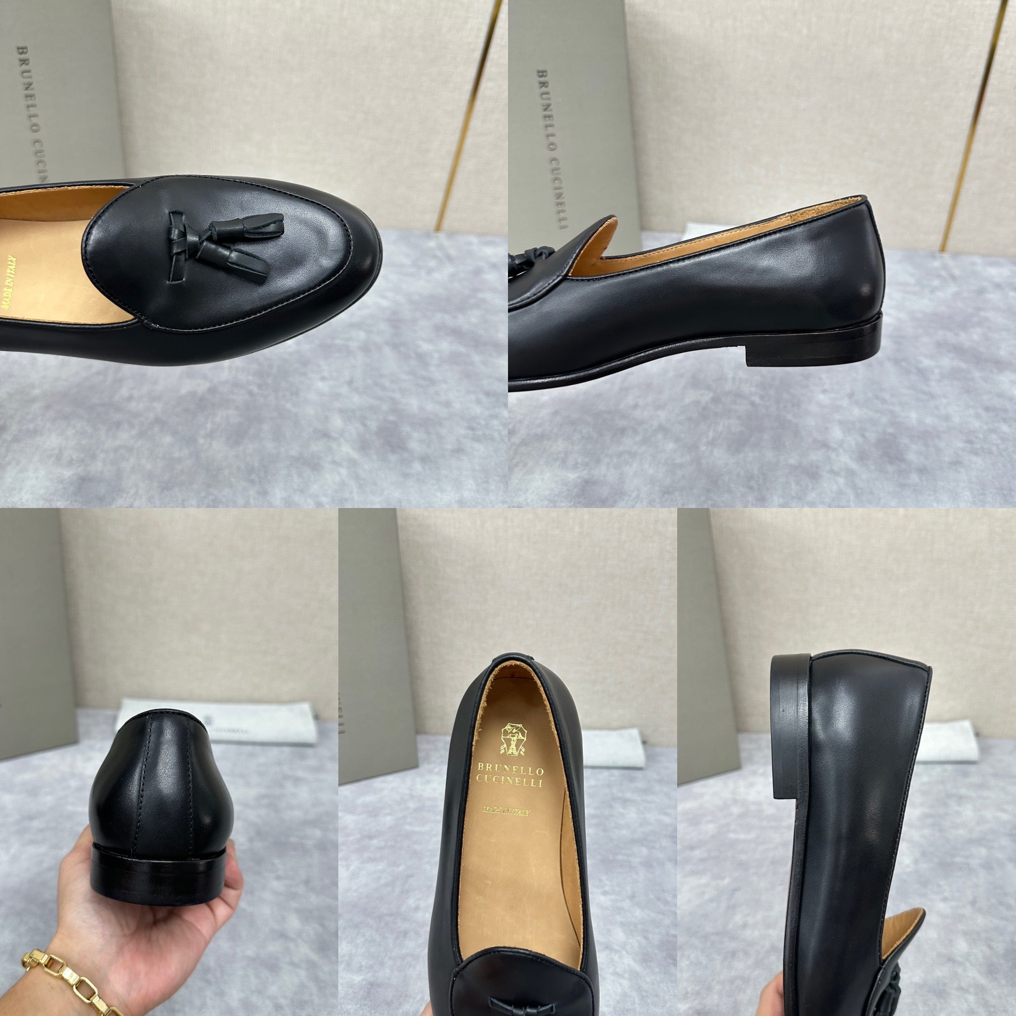 Black, Dark brown and Dark grey Shoes