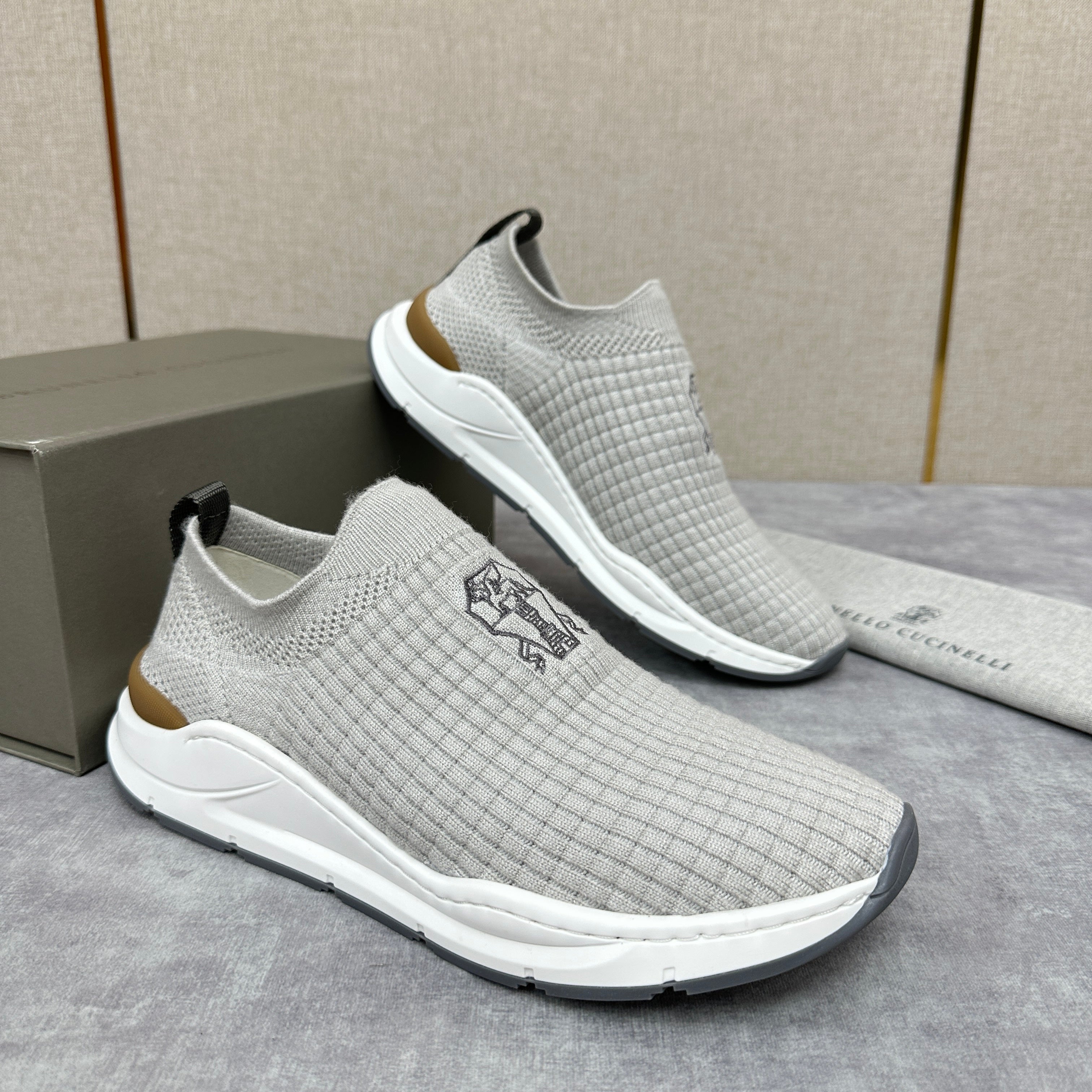 Grey, Blue and Black Shoes
