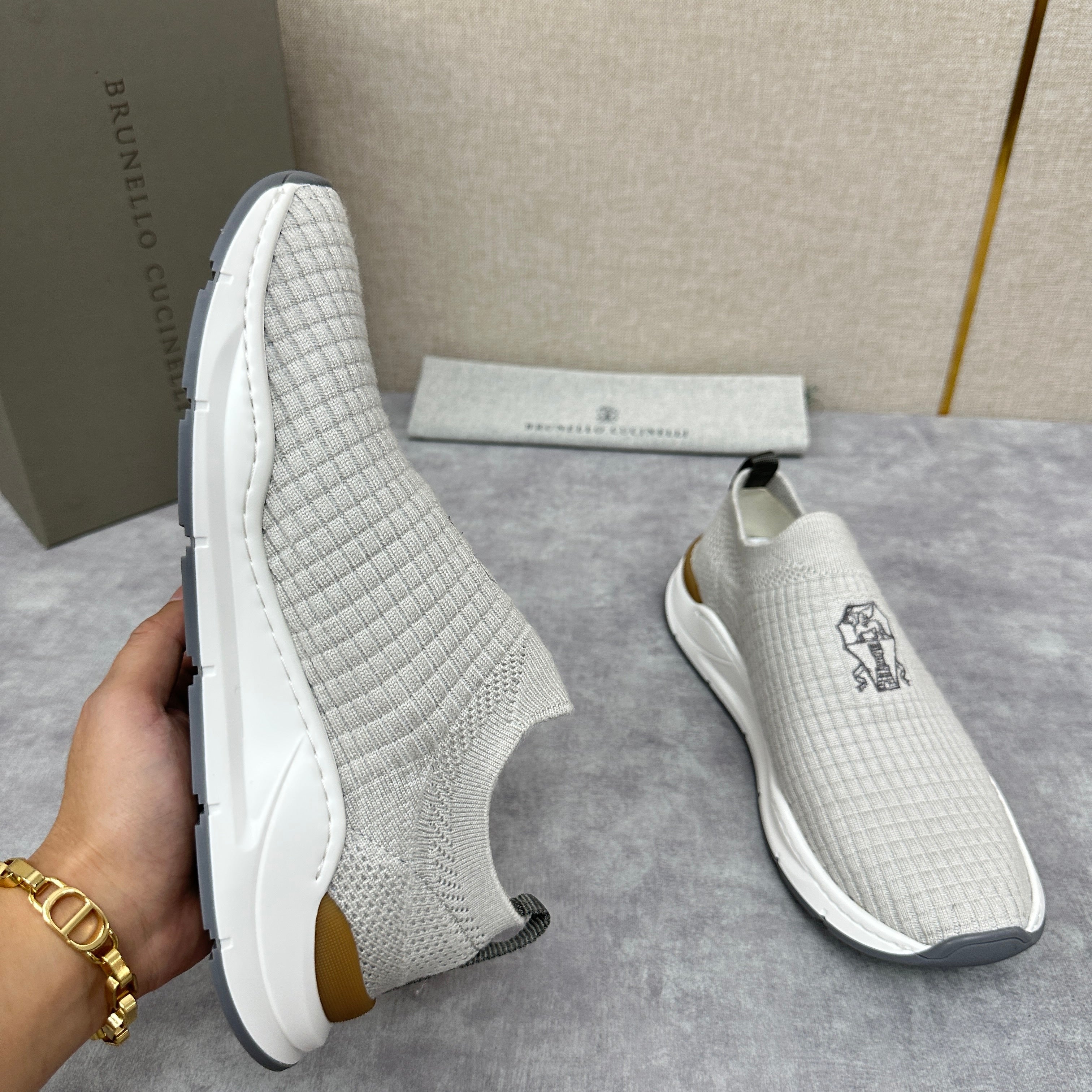 Grey, Blue and Black Shoes