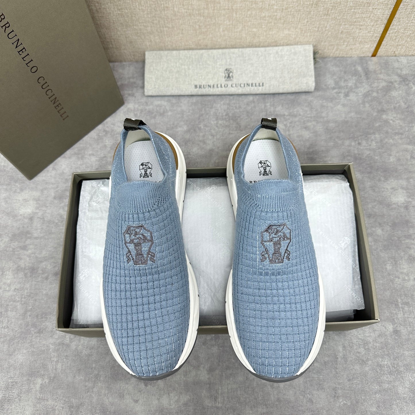 Light grey, Sky blue, Green, Blue and Black Shoes