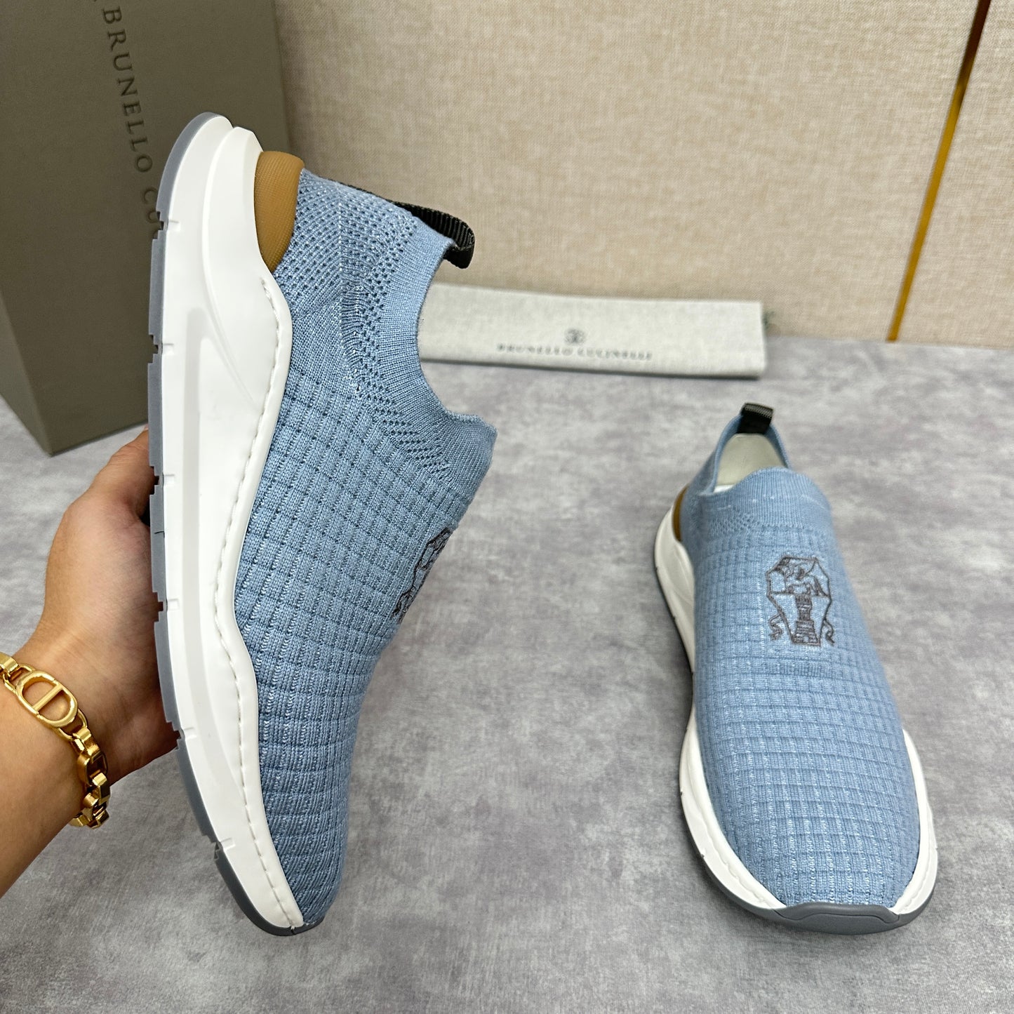 Light grey, Sky blue, Green, Blue and Black Shoes