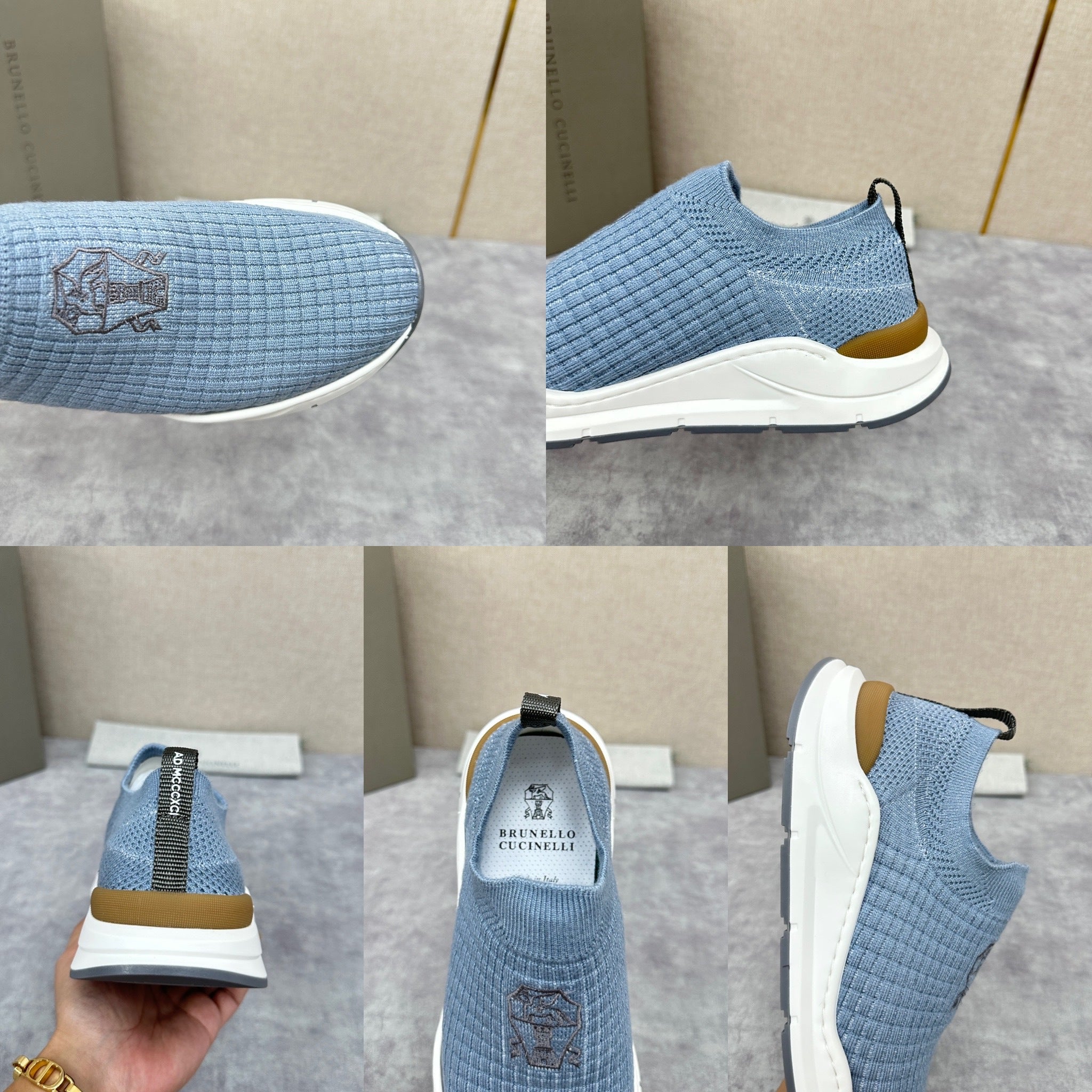 Light grey, Sky blue, Green, Blue and Black Shoes