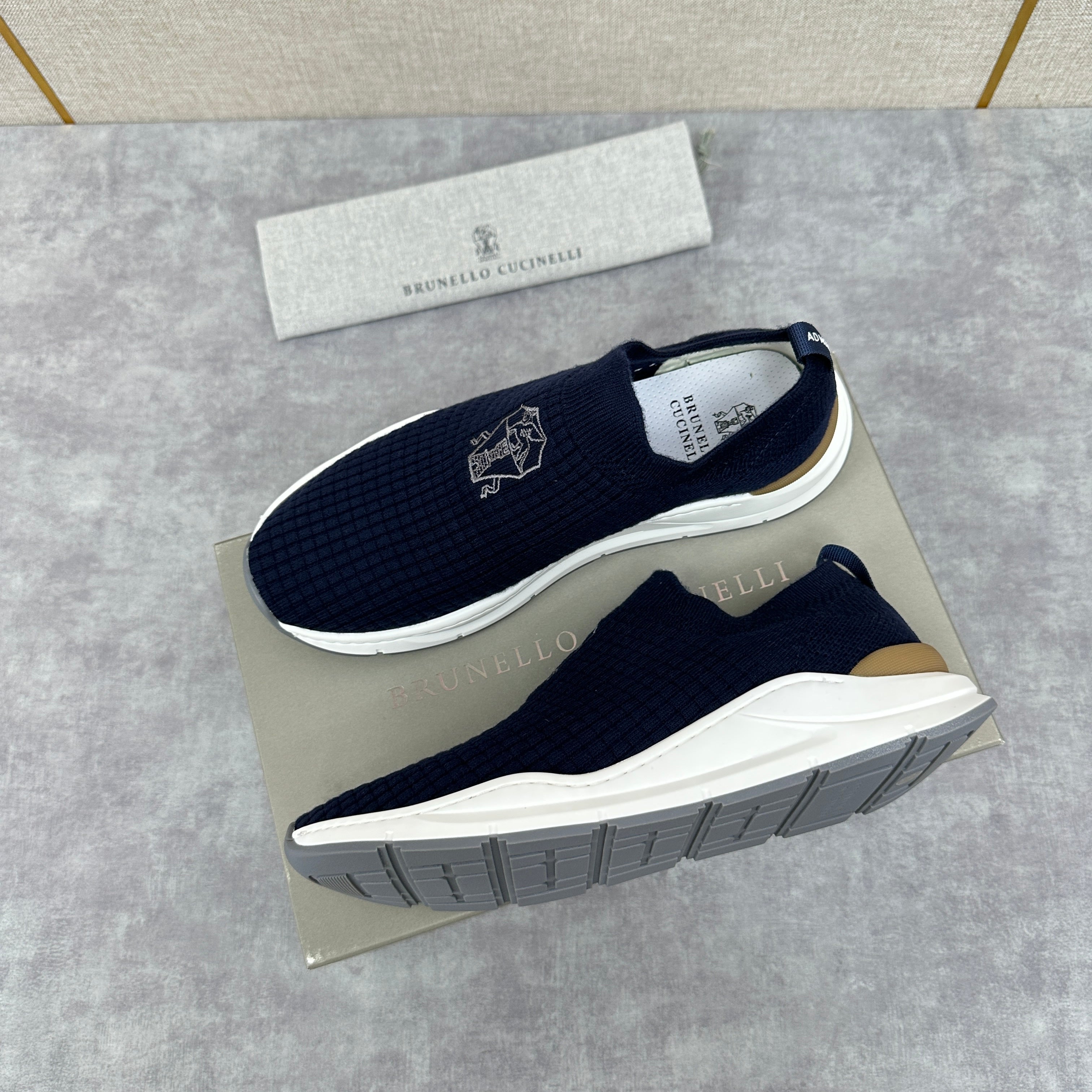 Grey, Blue and Black Shoes
