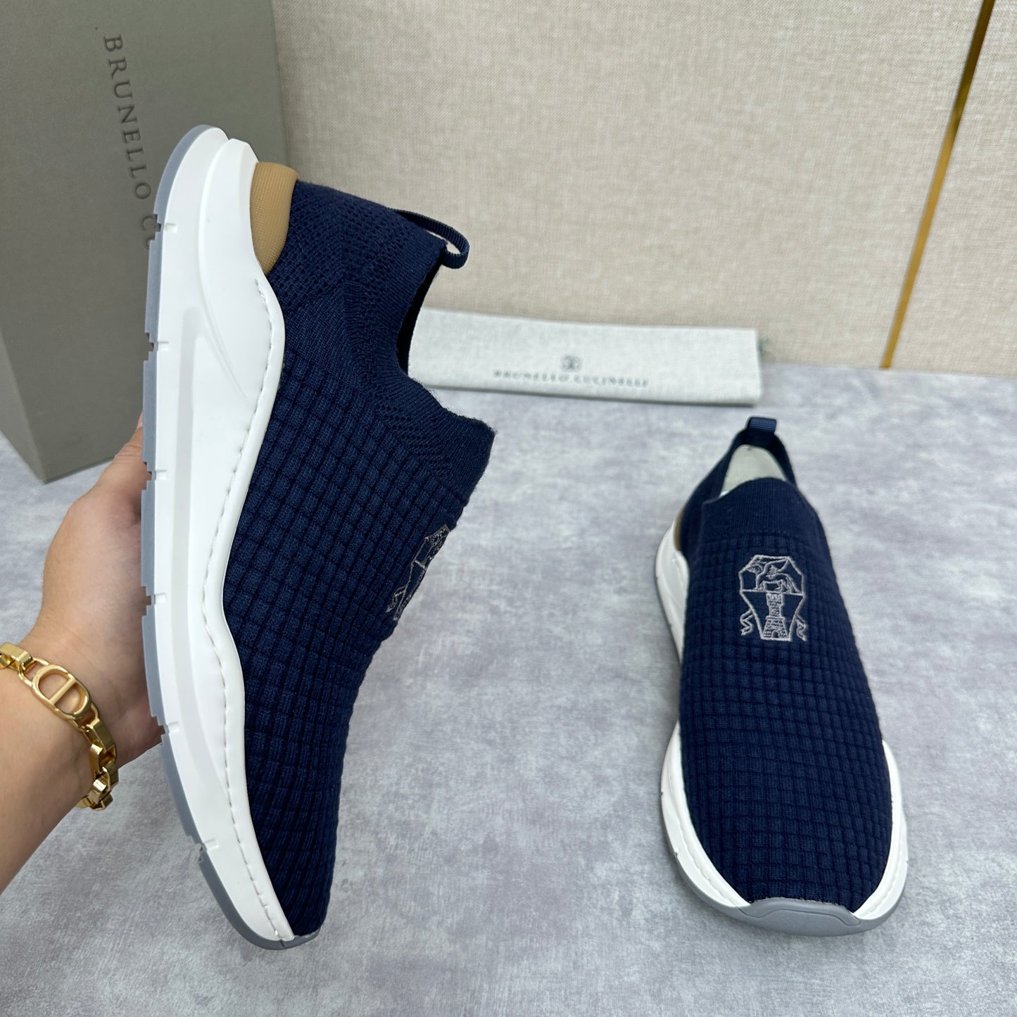 Grey, Blue and Black Shoes