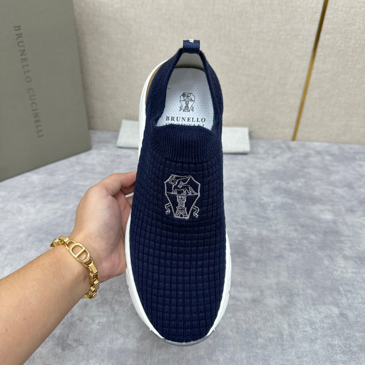 Grey, Blue and Black Shoes