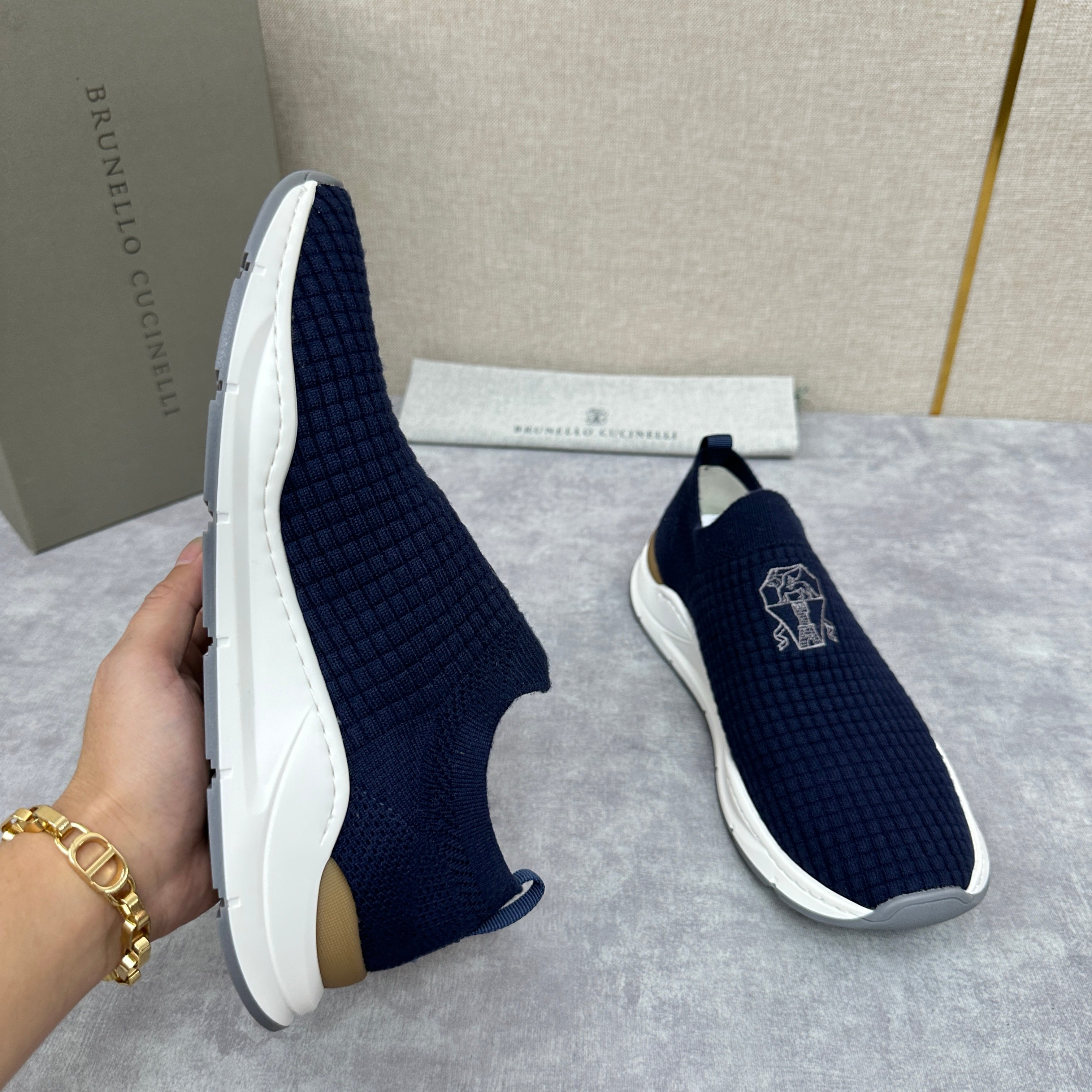 Grey, Blue and Black Shoes