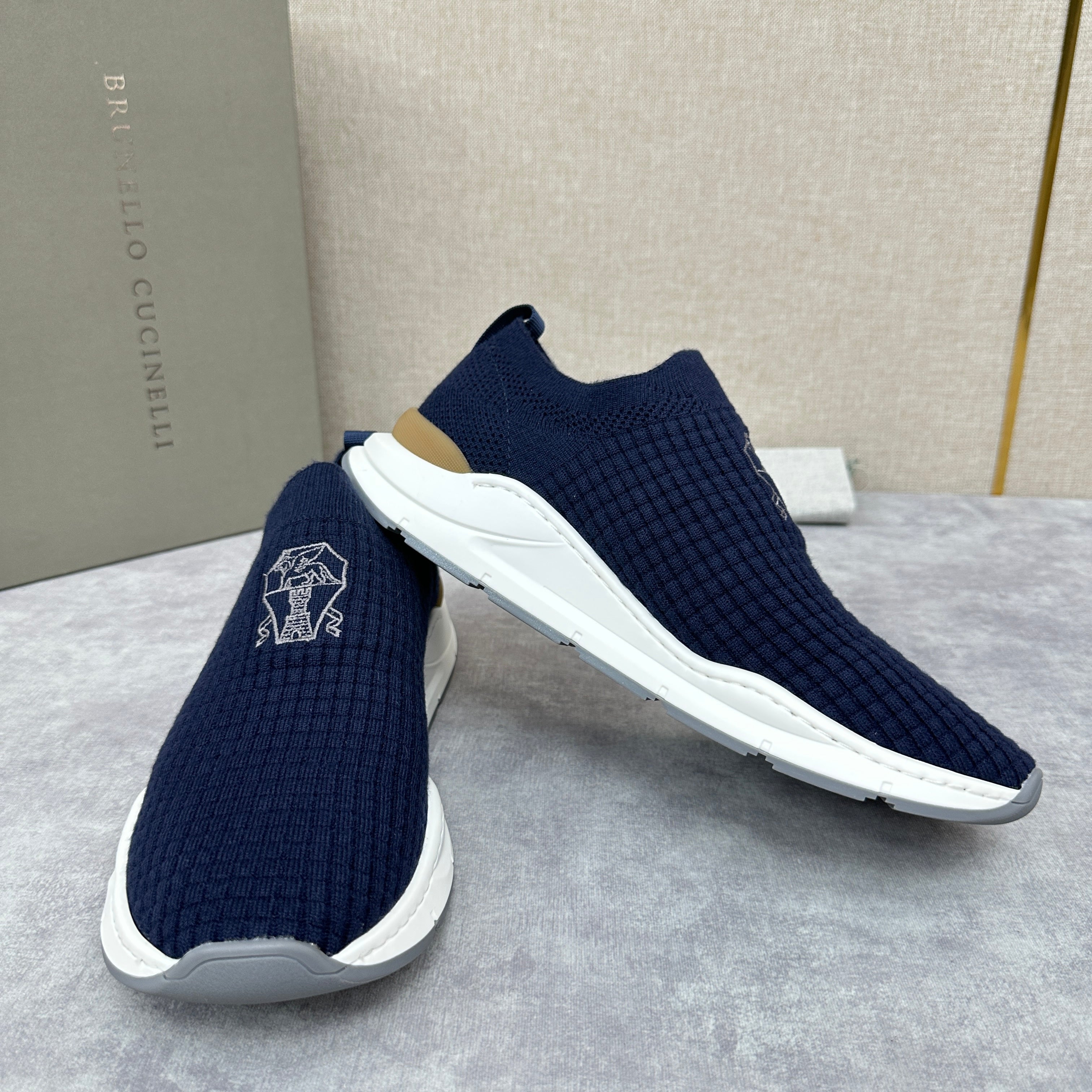 Grey, Blue and Black Shoes