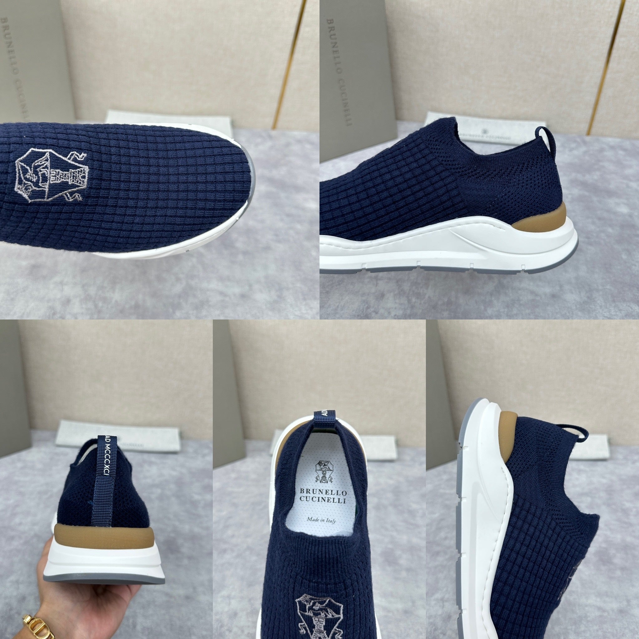 Grey, Blue and Black Shoes