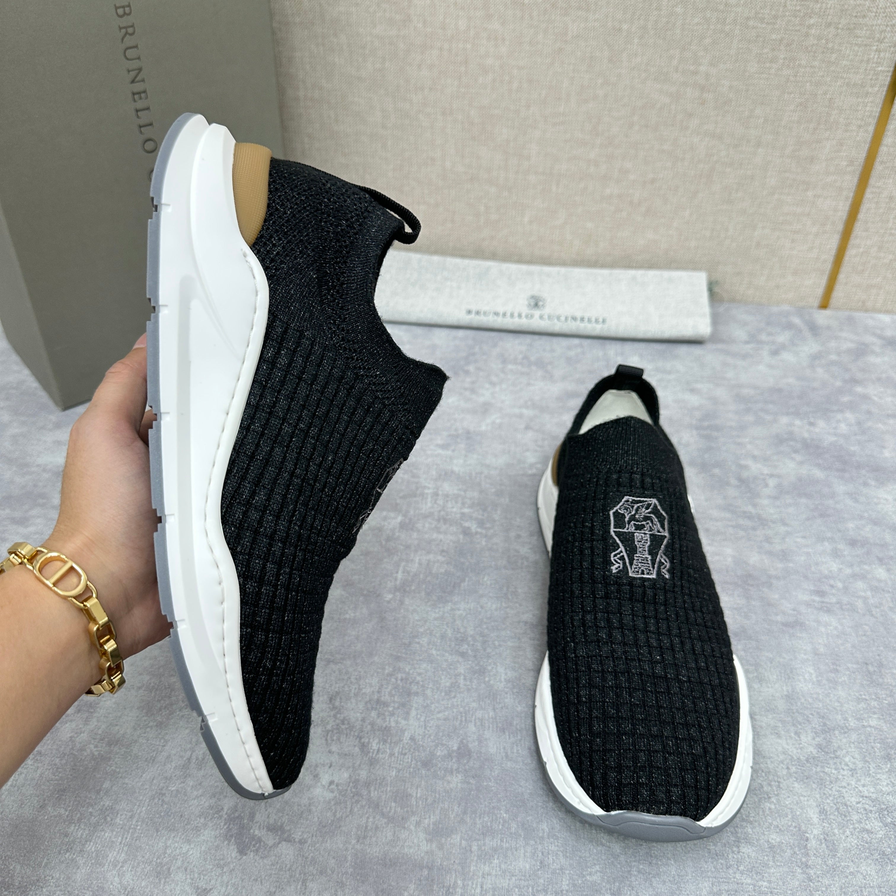 Grey, Blue and Black Shoes