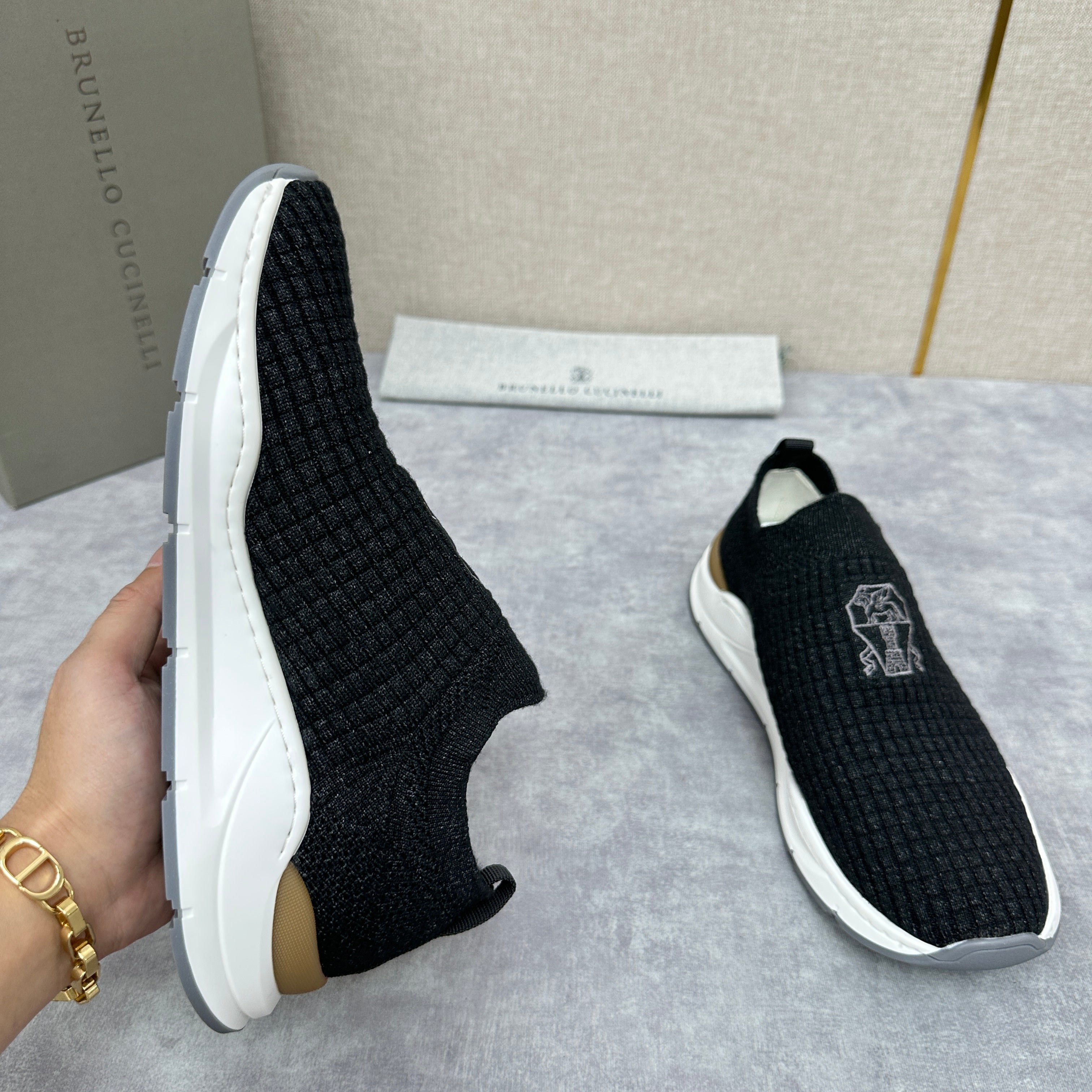 Grey, Blue and Black Shoes